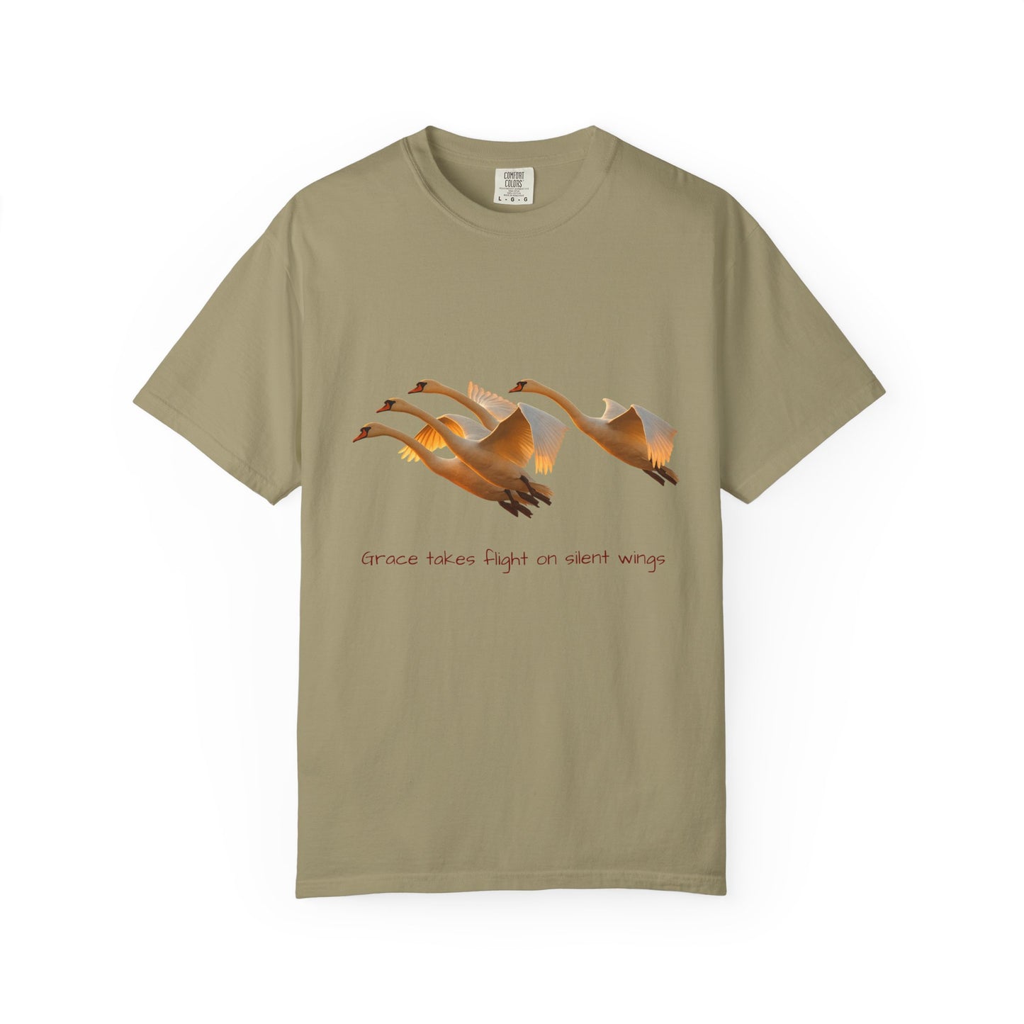 Flight of Cranes T-Shirt | 100% Ring-Spun US Cotton | Spiritual Yoga Tee | Mindfulness Shirt | Grace & Freedom Top