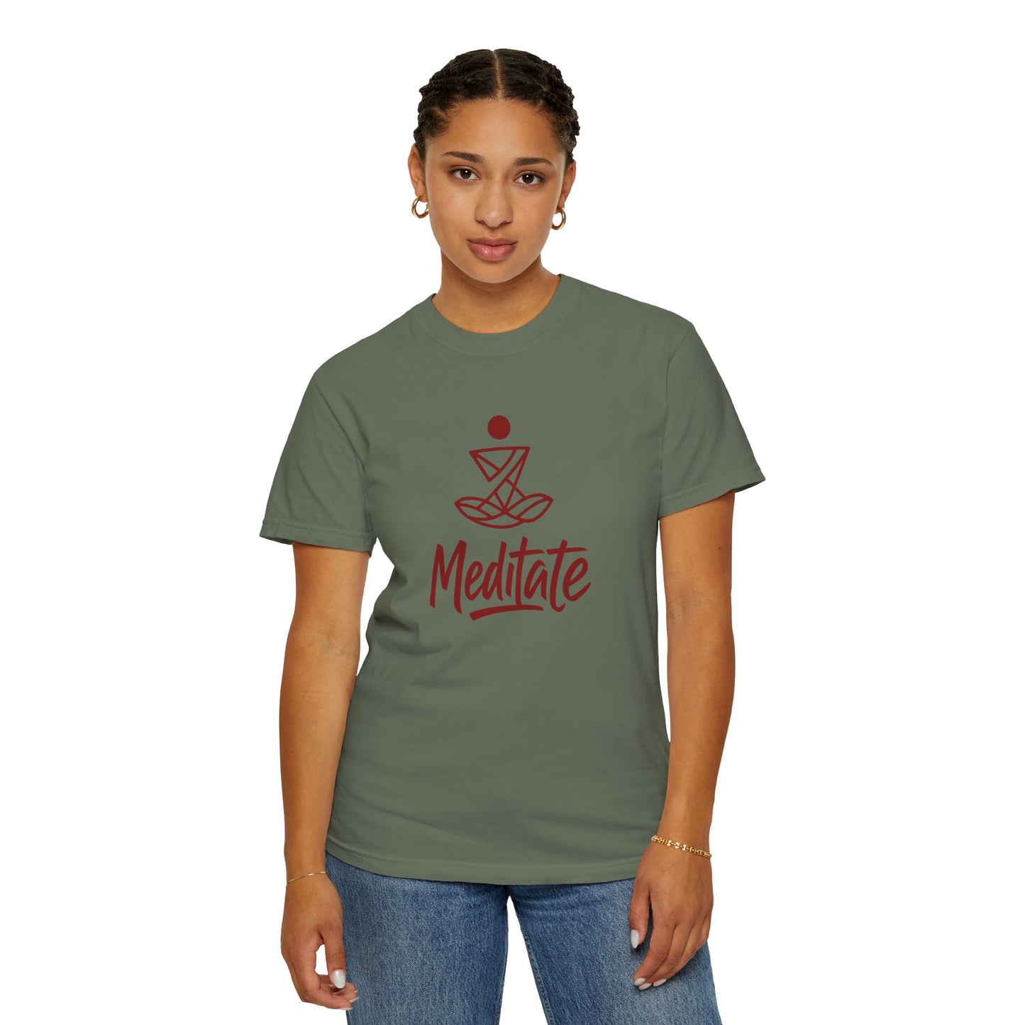 Meditate T-Shirt | 100% ring-spun US cotton | Spiritual Yoga Tee | Mindfulness Shirt | I Am Meditating Top