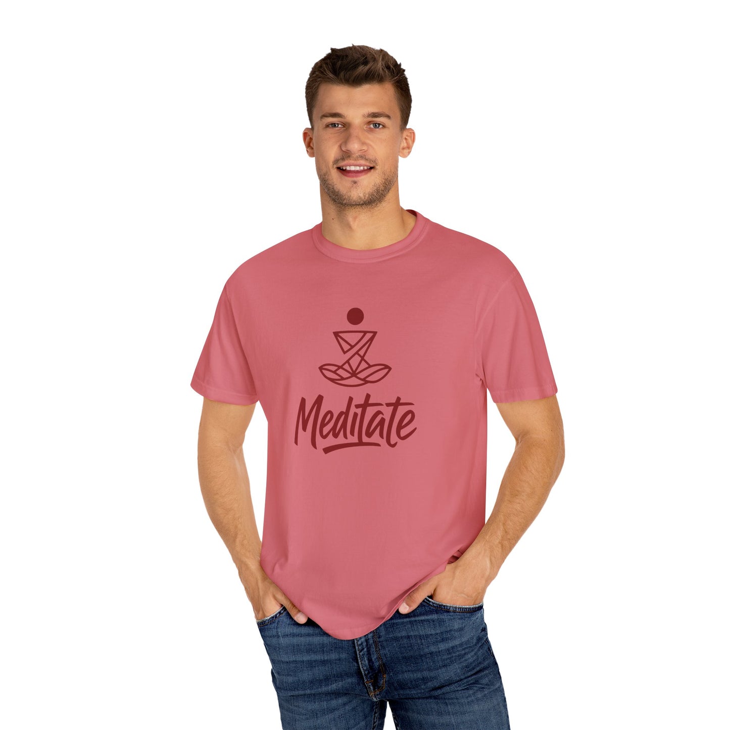 Meditate T-Shirt | 100% ring-spun US cotton | Spiritual Yoga Tee | Mindfulness Shirt | I Am Meditating Top