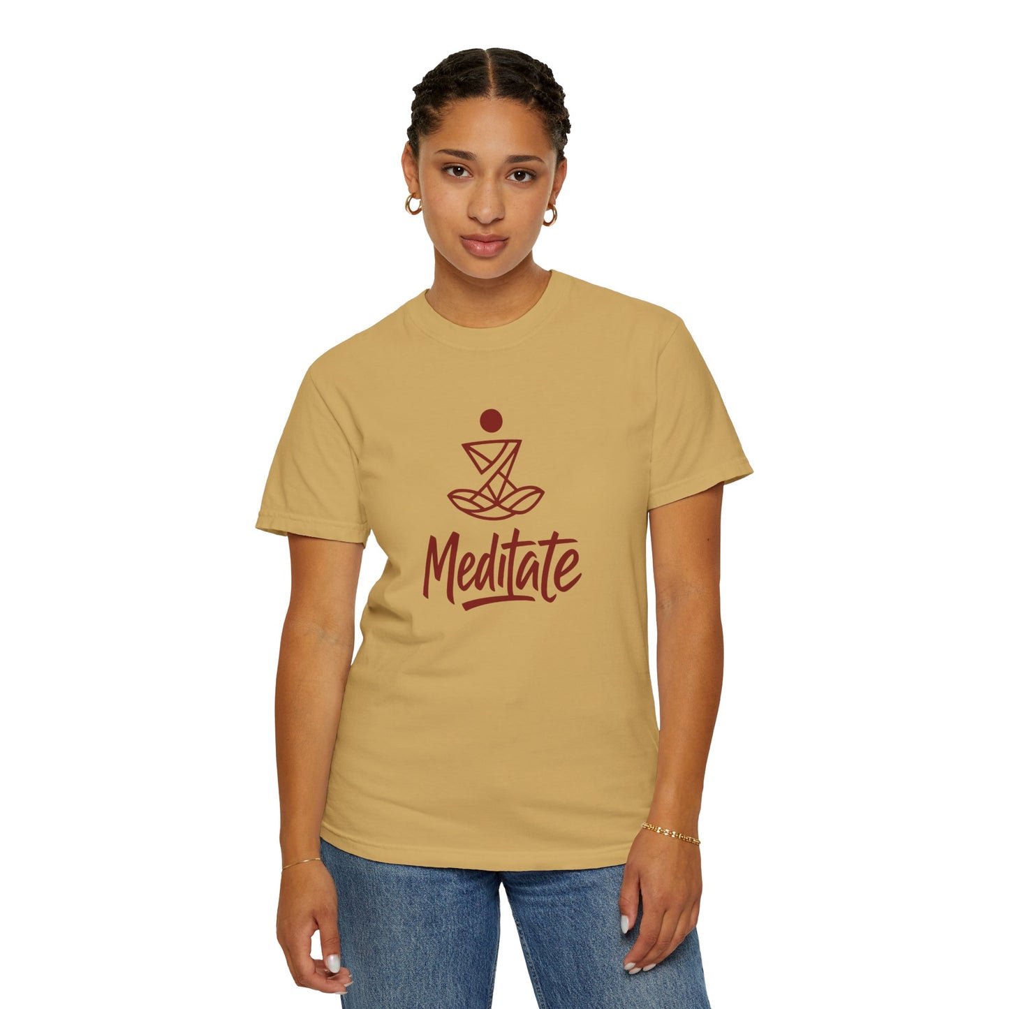 Meditate T-Shirt | 100% ring-spun US cotton | Spiritual Yoga Tee | Mindfulness Shirt | I Am Meditating Top
