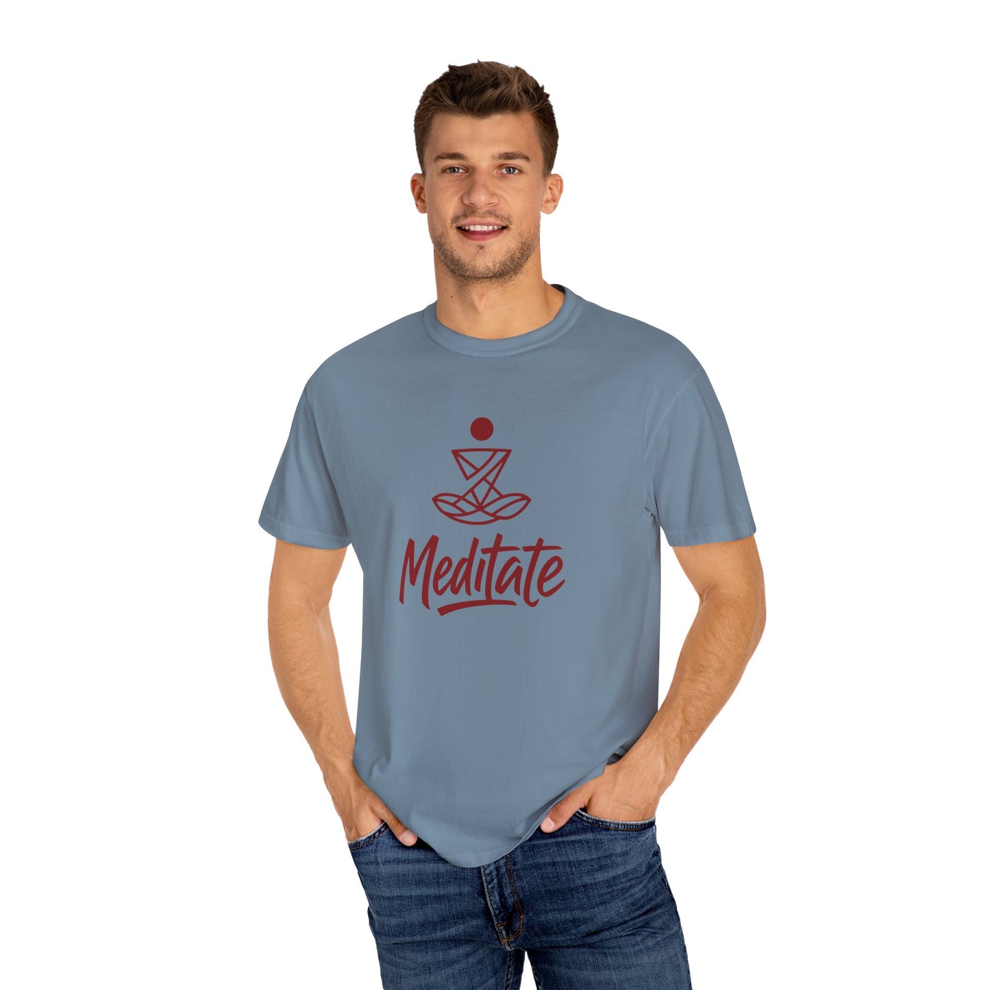 Meditate T-Shirt | 100% ring-spun US cotton | Spiritual Yoga Tee | Mindfulness Shirt | I Am Meditating Top