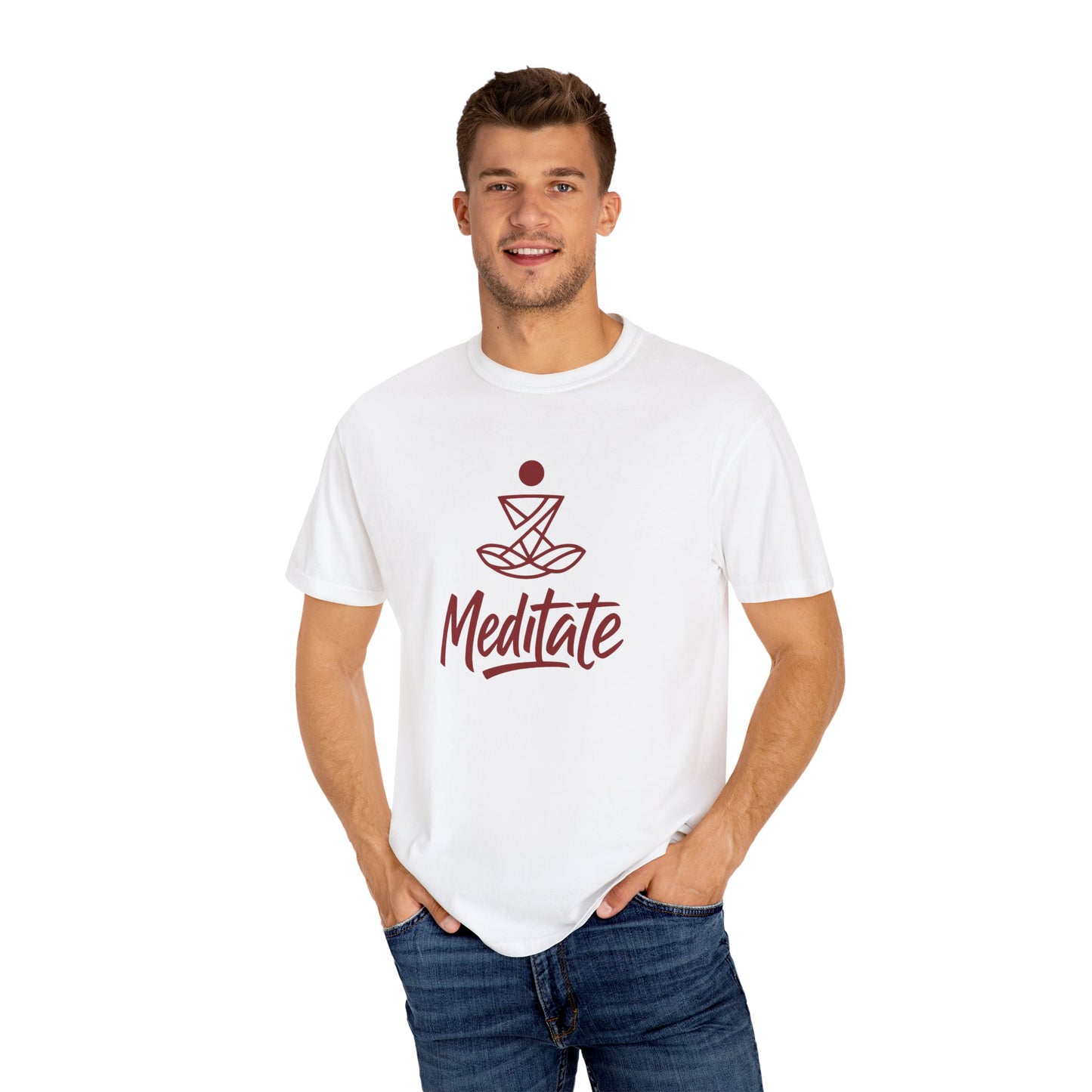 Meditate T-Shirt | 100% ring-spun US cotton | Spiritual Yoga Tee | Mindfulness Shirt | I Am Meditating Top