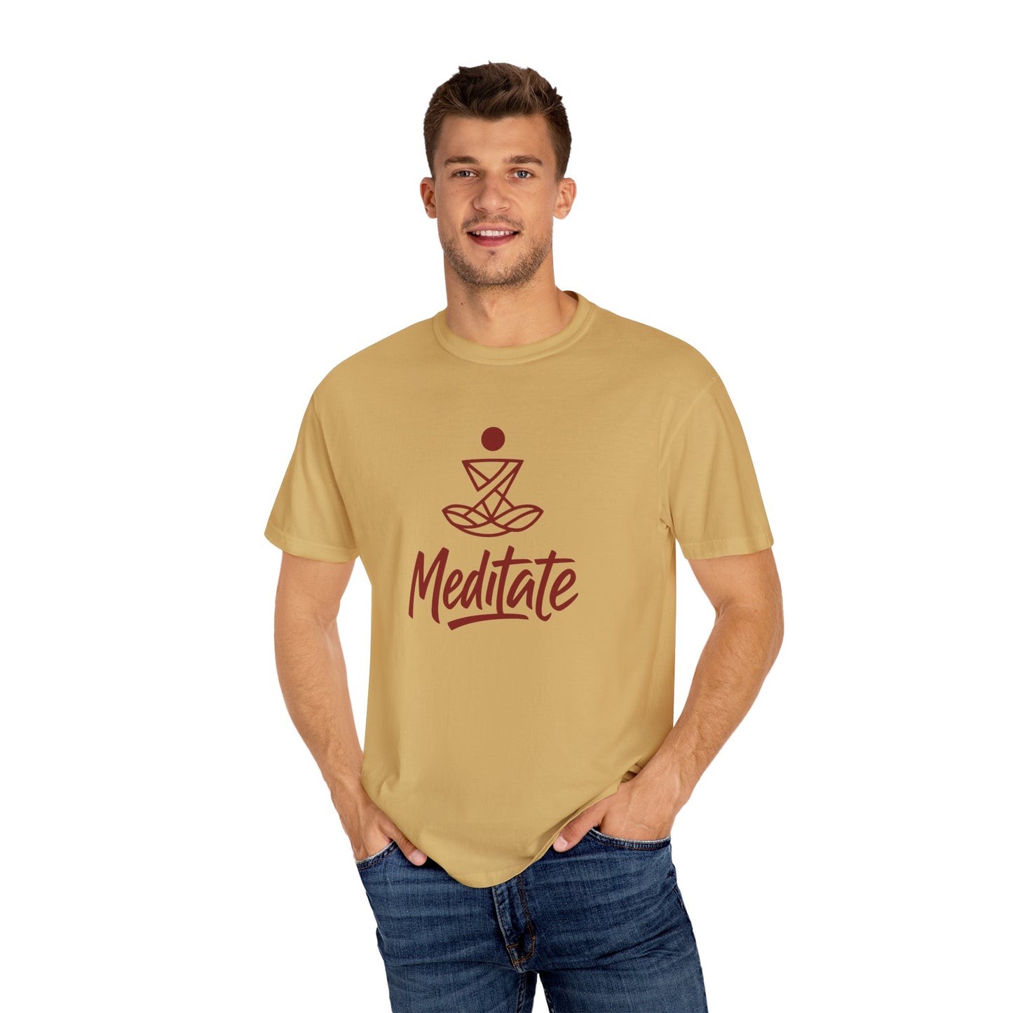 Meditate T-Shirt | 100% ring-spun US cotton | Spiritual Yoga Tee | Mindfulness Shirt | I Am Meditating Top