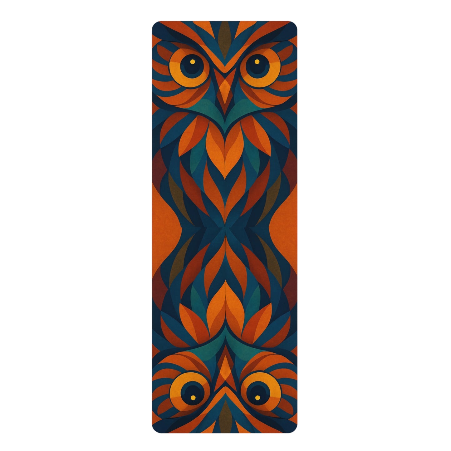 Owl Wisdom Mat | Sharpen Focus & Inner Vision | Abstract Symmetry with Strap