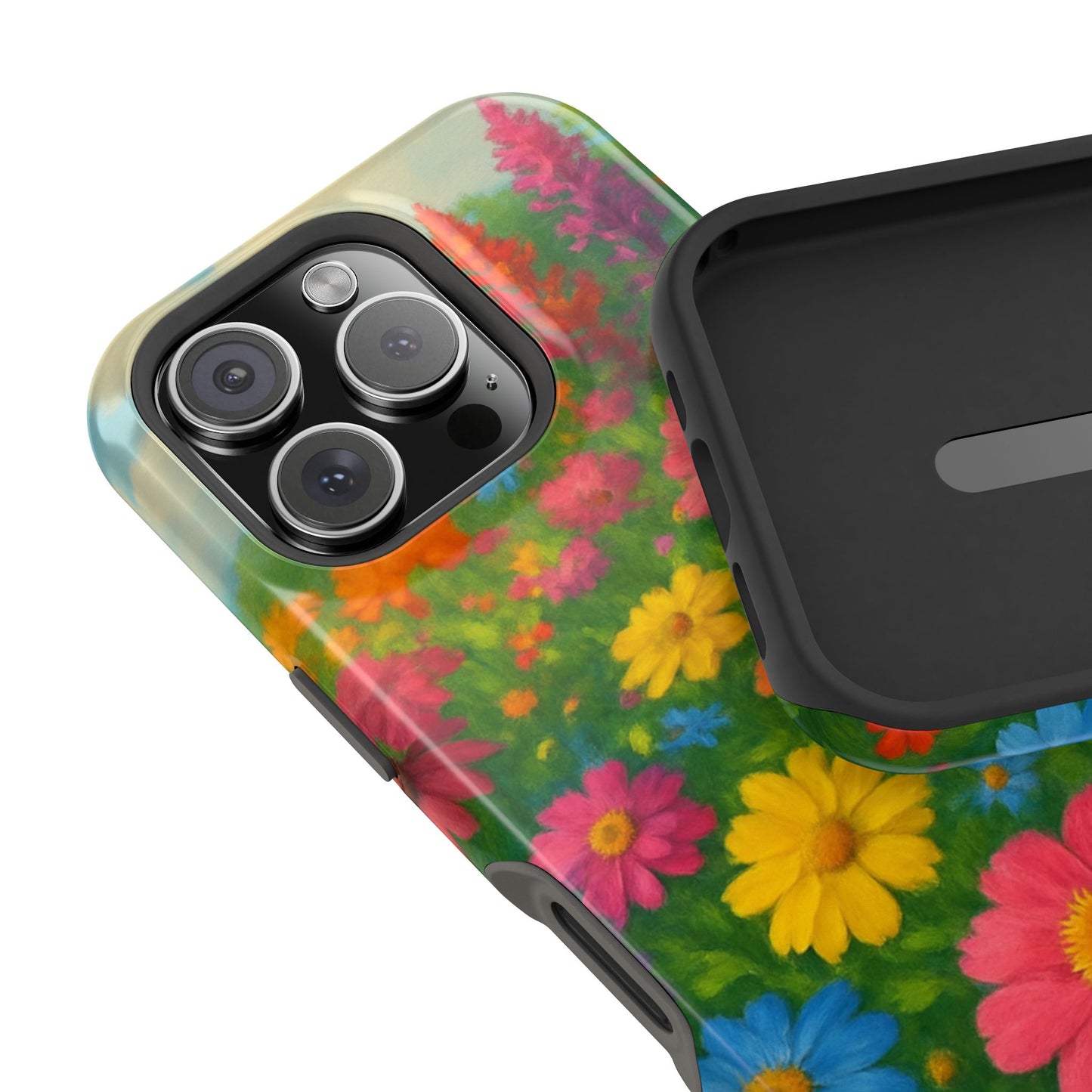 Blooming Garden iPhone Case I Impact Resistant Cover | SoulfulYarn Collection | Vibrant Floral Art for iPhone
