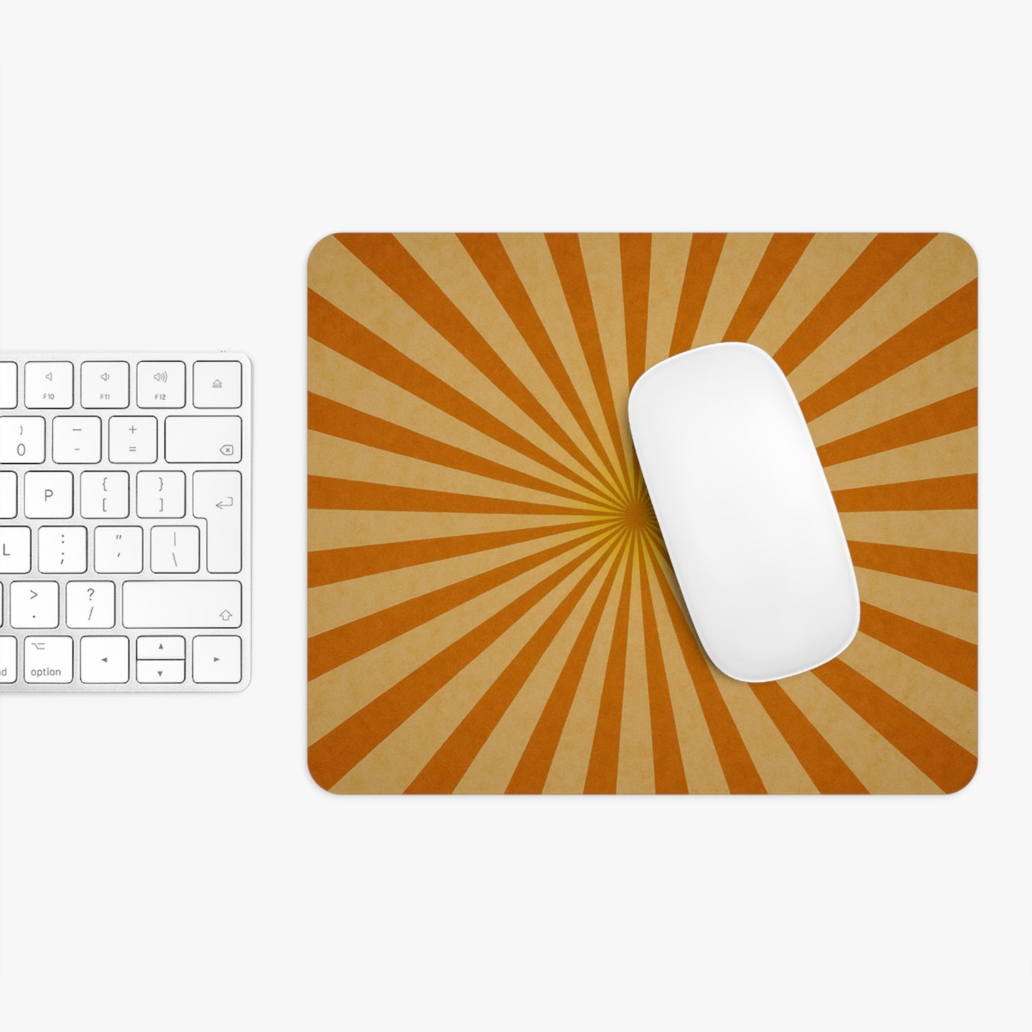 Sun Rays Mouse Pad I Radiant Burst Design | SoulfulYarn Collection | Round or Rectangular | Uplifting Gift for Positivity & Focus