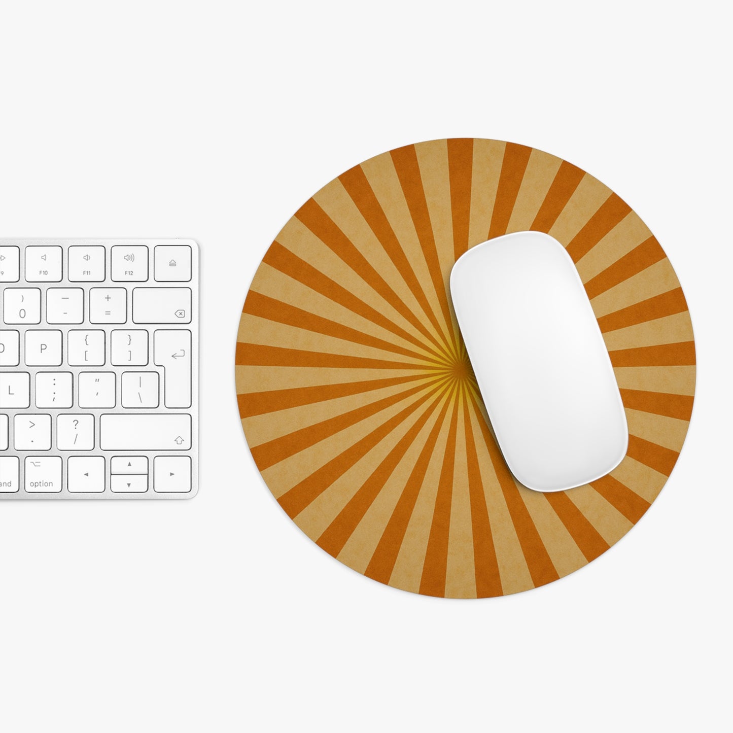 Sun Rays Mouse Pad I Radiant Burst Design | SoulfulYarn Collection | Round or Rectangular | Uplifting Gift for Positivity & Focus