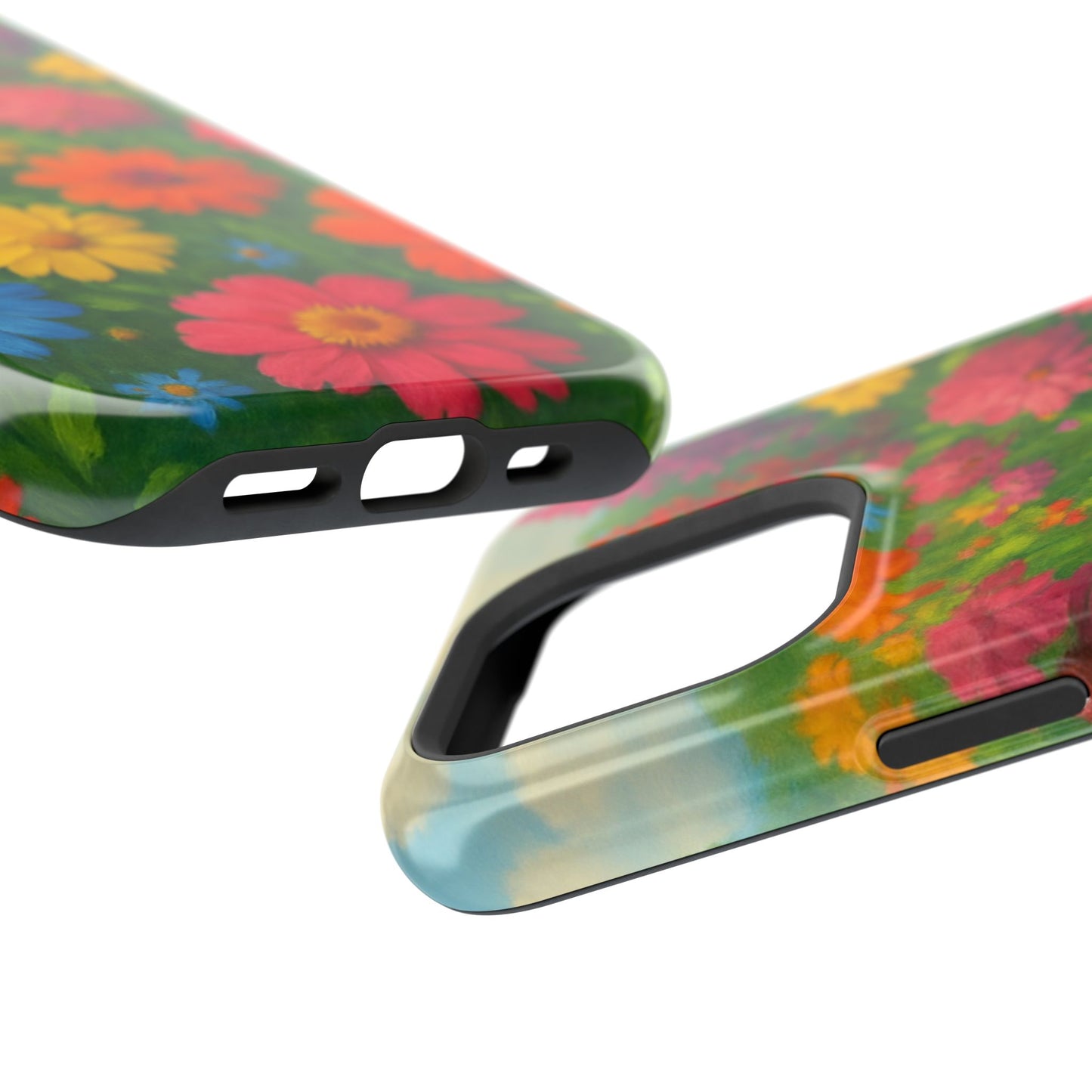 Blooming Garden iPhone Case I Impact Resistant Cover | SoulfulYarn Collection | Vibrant Floral Art for iPhone