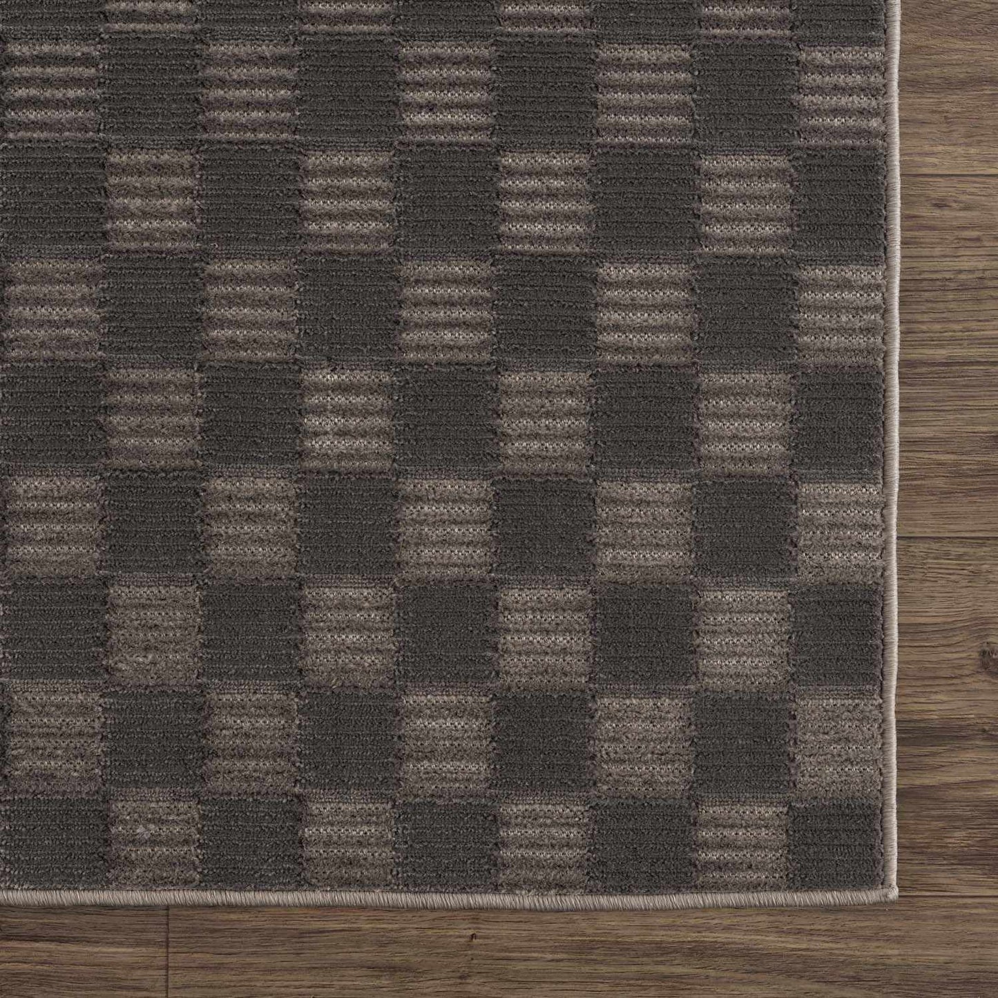 Truls Black Gambit Washable Rug