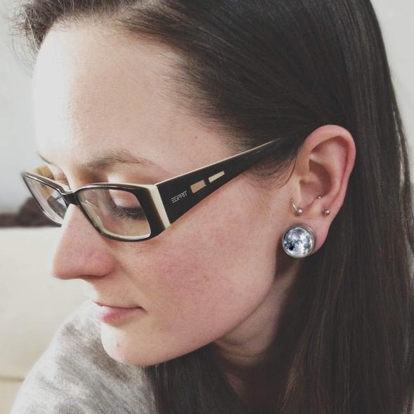 My Moon Custom Earrings - Dangle or Stud