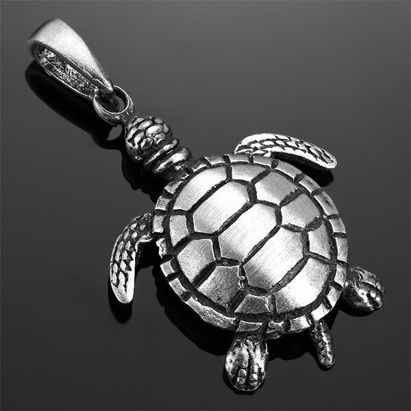 BeachJewelry.com - Pewter 'TURTLE' Pendant (#c517)
