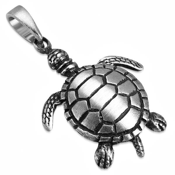 BeachJewelry.com - Pewter 'TURTLE' Pendant (#c517)