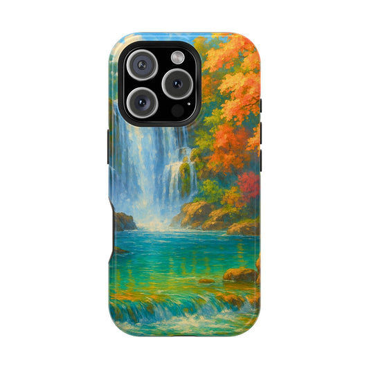 Waterfall Nature iPhone Case I Tranquil Impact-Resistant Cover | SoulfulYarn Collection | Scenic Art for iPhone