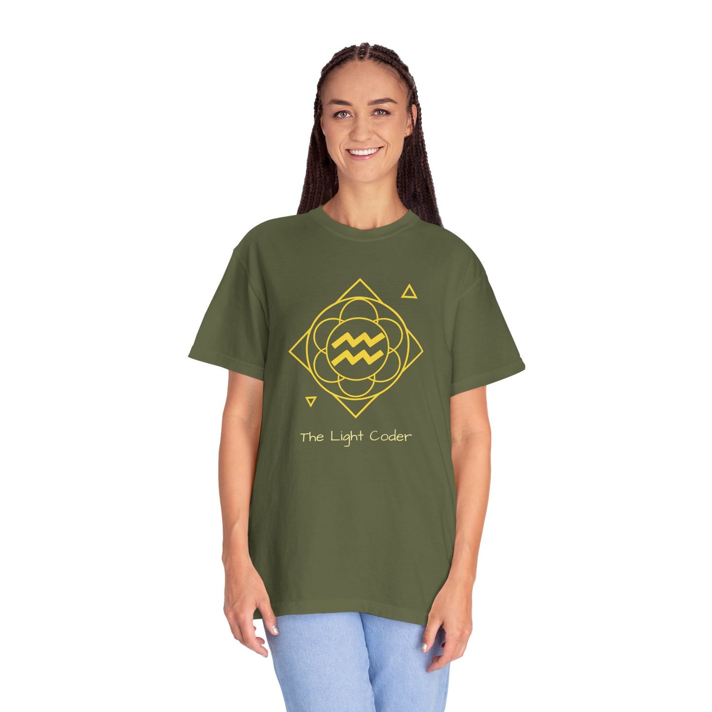 Aquarius Sacred Geometry T-Shirt | The Light Coder Tee in 13 different Colors | Astrology Gift