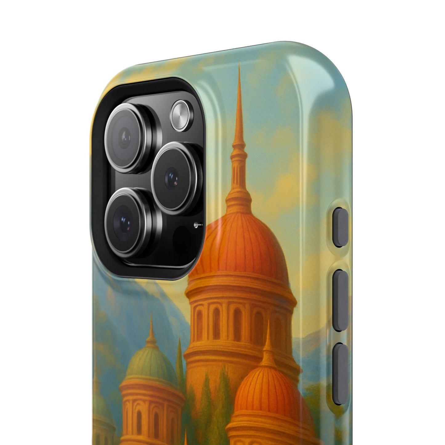 Magical City iPhone Case I Impact Resistant Cover | SoulfulYarn Collection | Mystical Mountain setting Design for iPhone