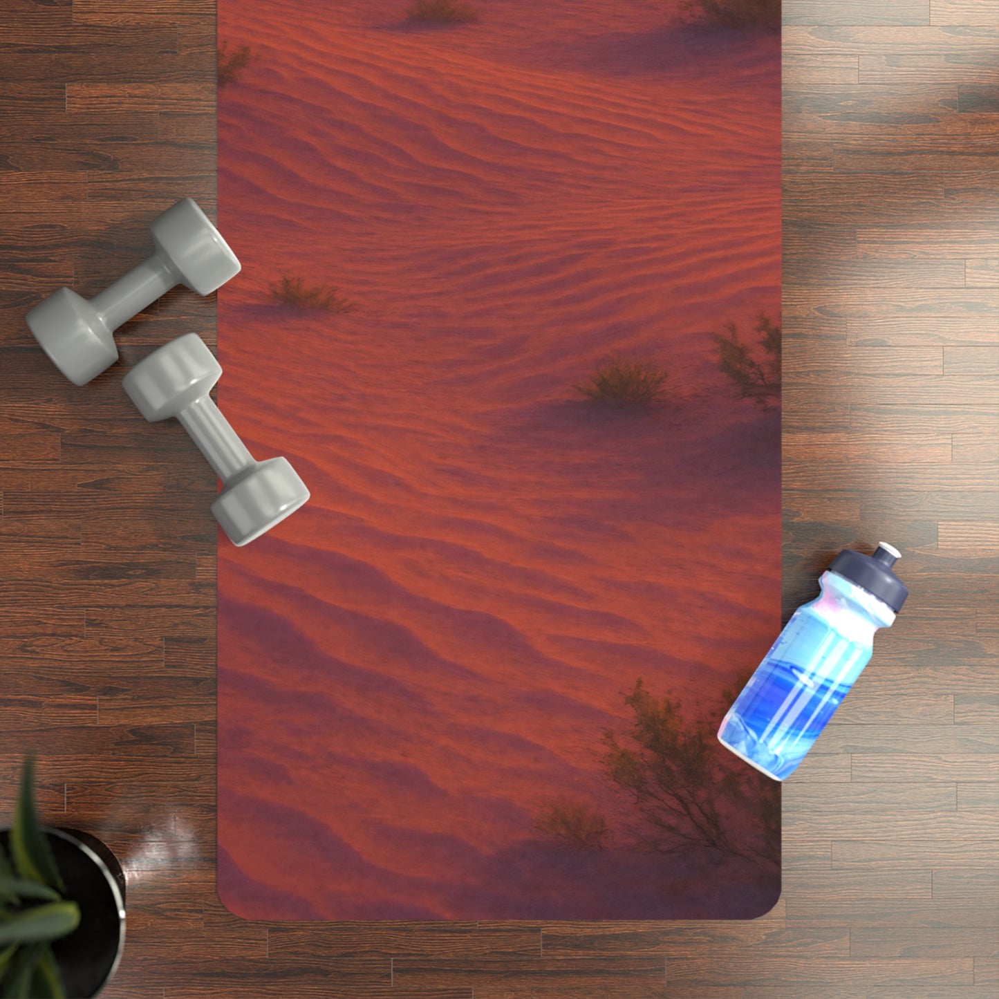 Desert Sunset Yoga Mat | Sand Dune Meditation Mat | Nature Inspired Yoga Mat with Strap | Non Slip Fitness Mat