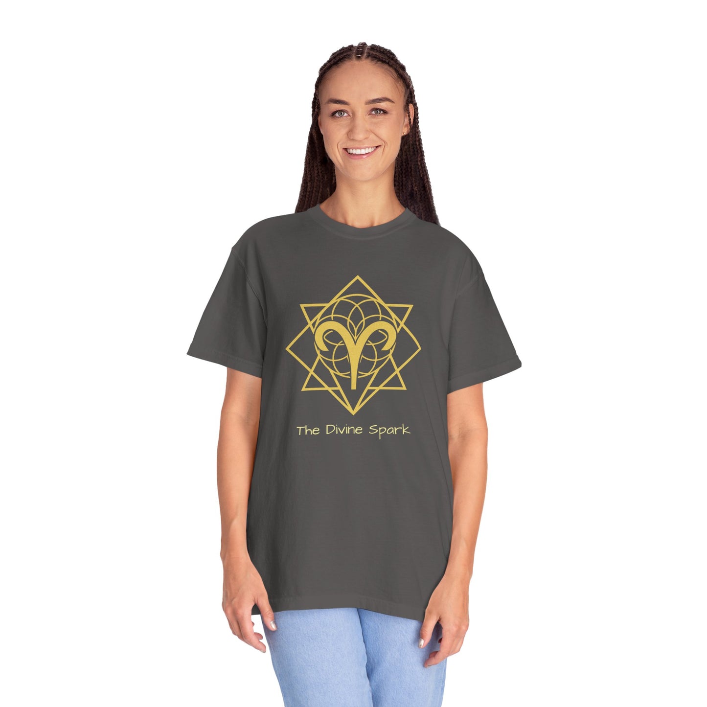 Aries Sacred Geometry T-Shirt | The Divine Spark Tee in 13 different Colors | Astrology Gift