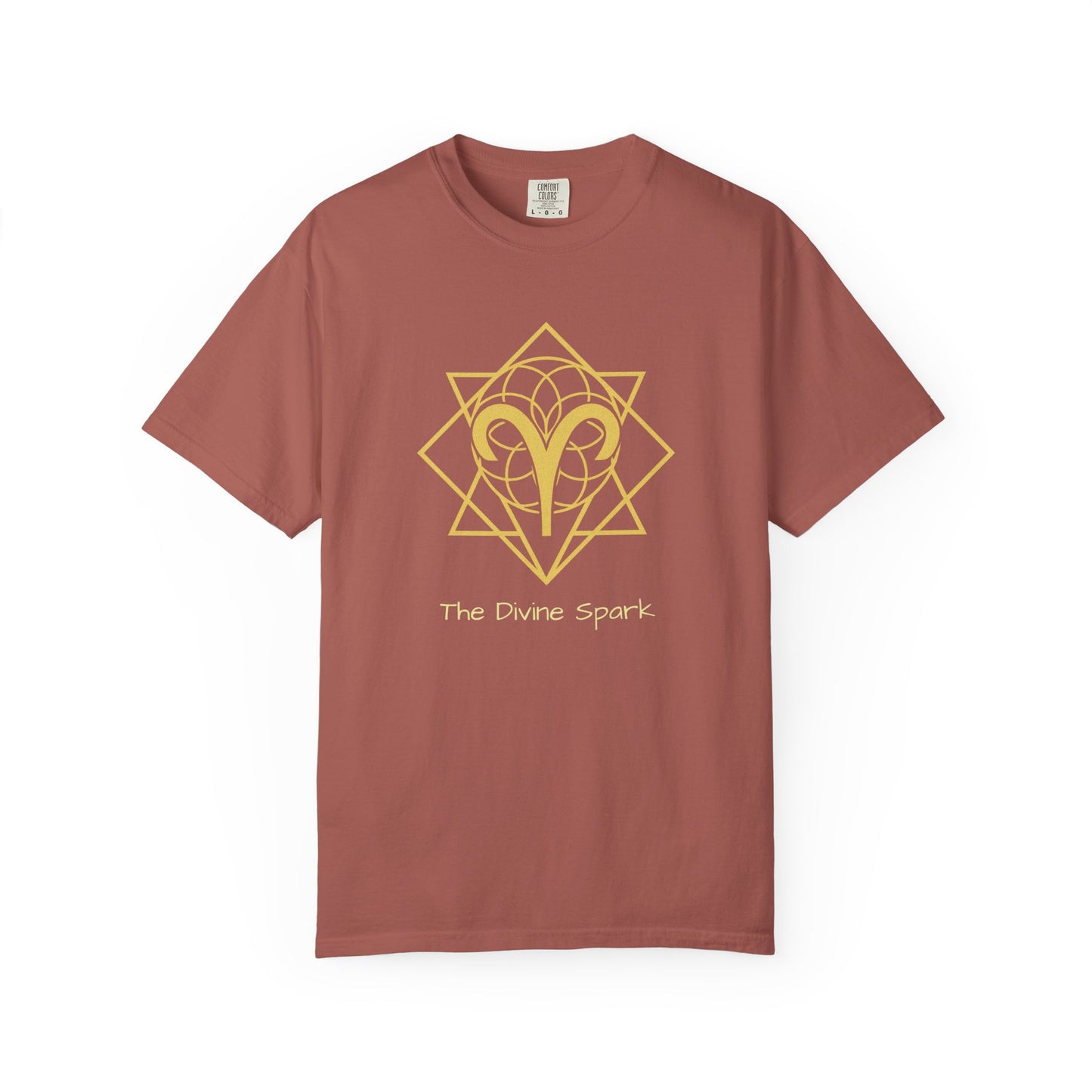 Aries Sacred Geometry T-Shirt | The Divine Spark Tee in 13 different Colors | Astrology Gift