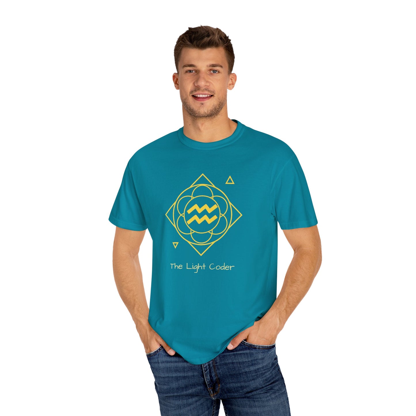 Aquarius Sacred Geometry T-Shirt | The Light Coder Tee in 13 different Colors | Astrology Gift