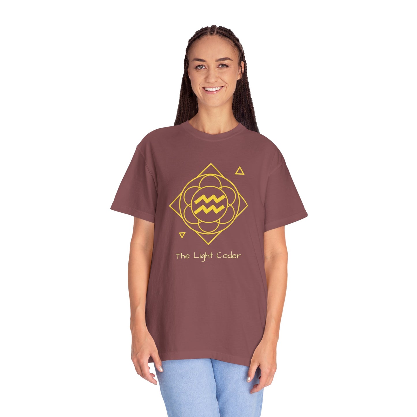 Aquarius Sacred Geometry T-Shirt | The Light Coder Tee in 13 different Colors | Astrology Gift