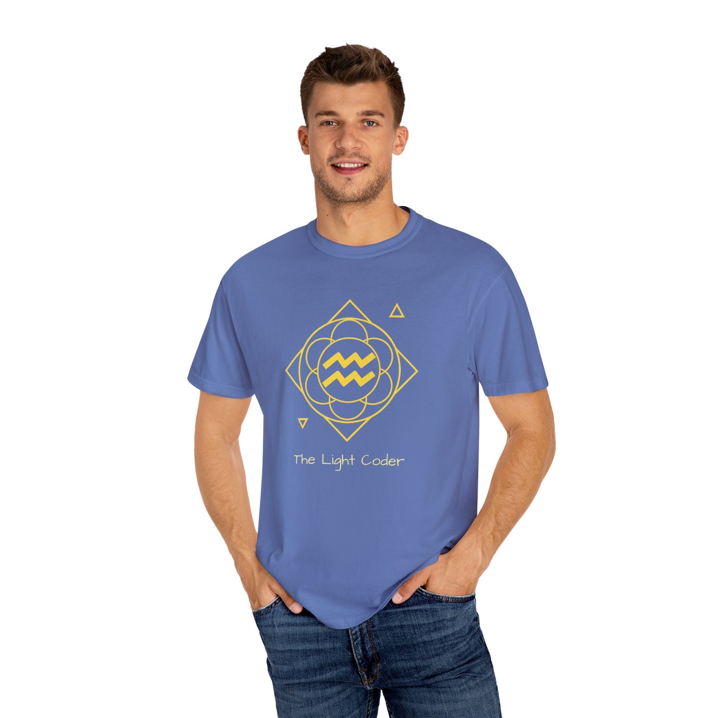 Aquarius Sacred Geometry T-Shirt | The Light Coder Tee in 13 different Colors | Astrology Gift