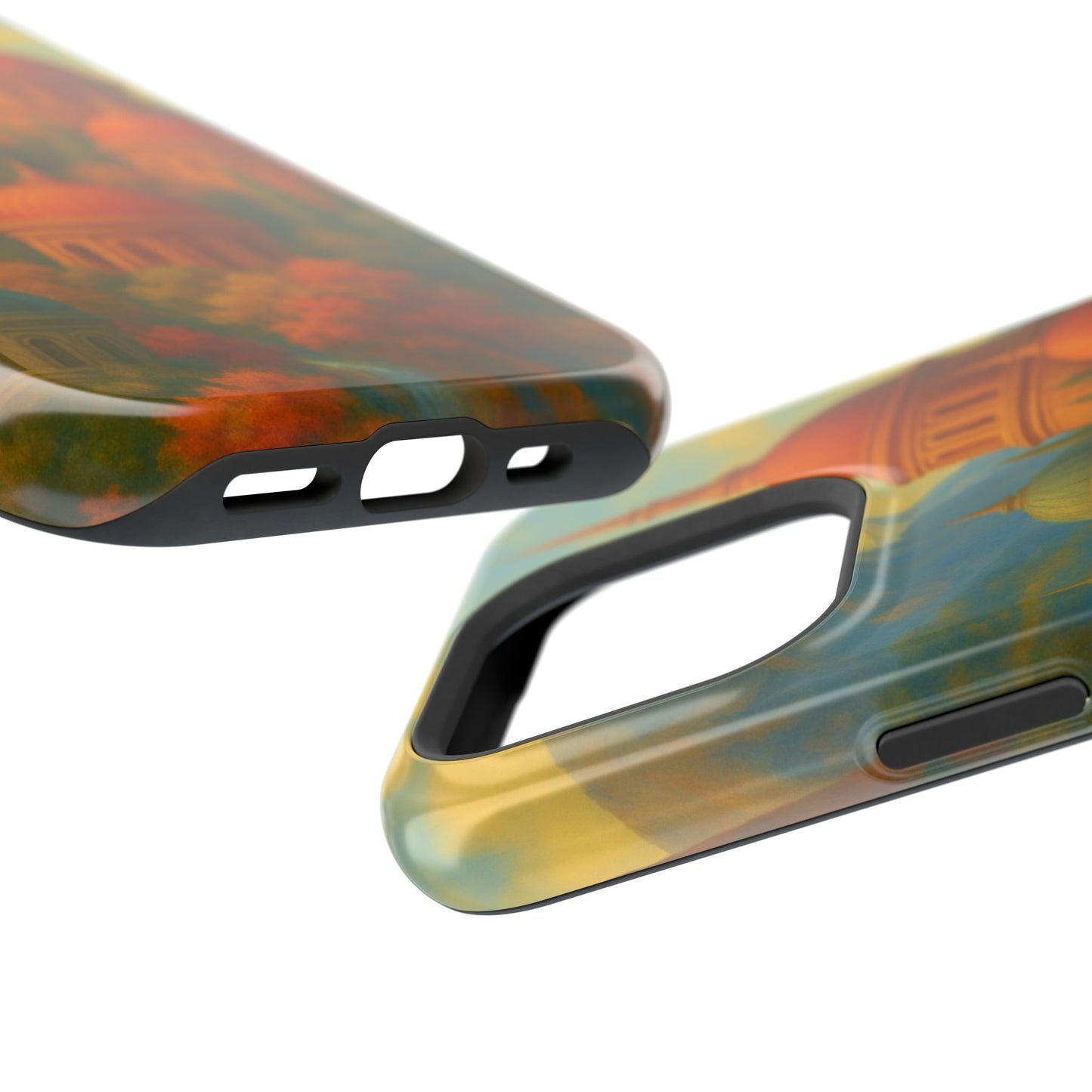 Magical City iPhone Case I Impact Resistant Cover | SoulfulYarn Collection | Mystical Mountain setting Design for iPhone