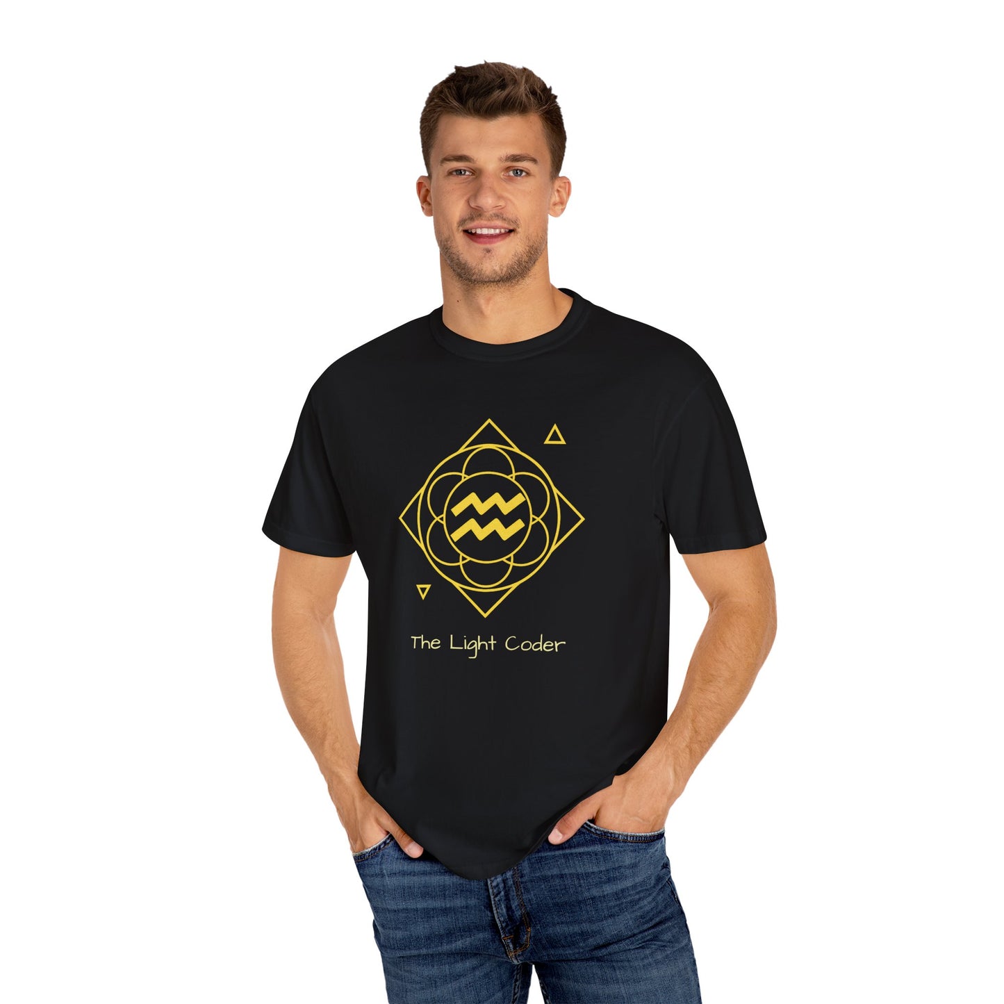 Aquarius Sacred Geometry T-Shirt | The Light Coder Tee in 13 different Colors | Astrology Gift