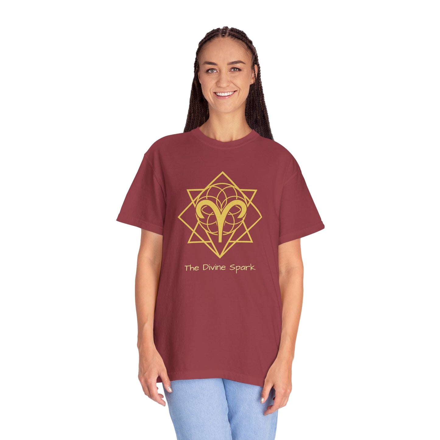 Aries Sacred Geometry T-Shirt | The Divine Spark Tee in 13 different Colors | Astrology Gift