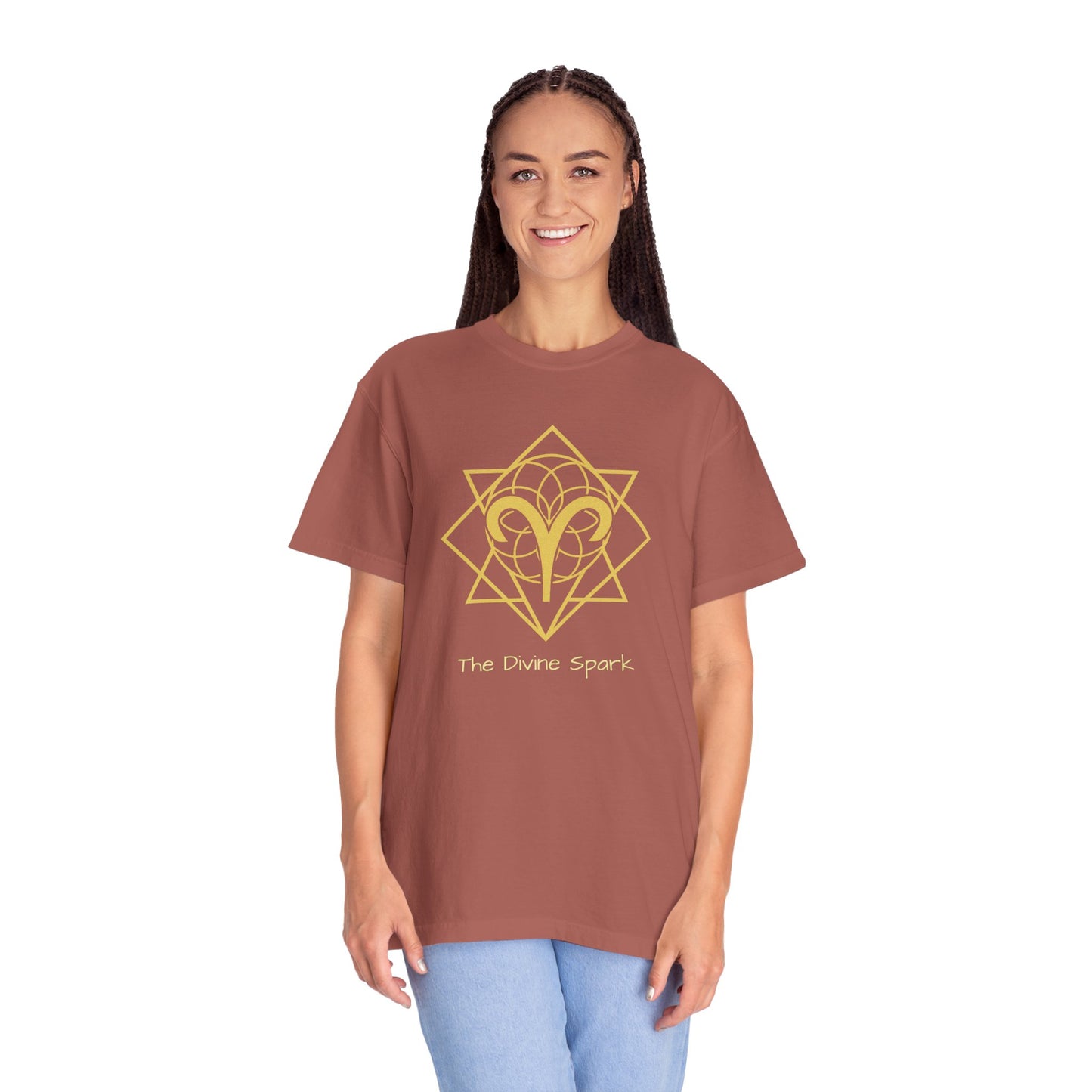Aries Sacred Geometry T-Shirt | The Divine Spark Tee in 13 different Colors | Astrology Gift