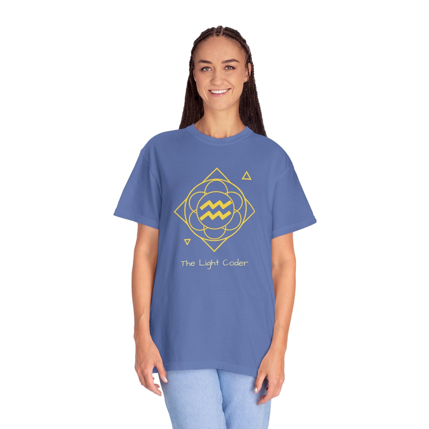 Aquarius Sacred Geometry T-Shirt | The Light Coder Tee in 13 different Colors | Astrology Gift