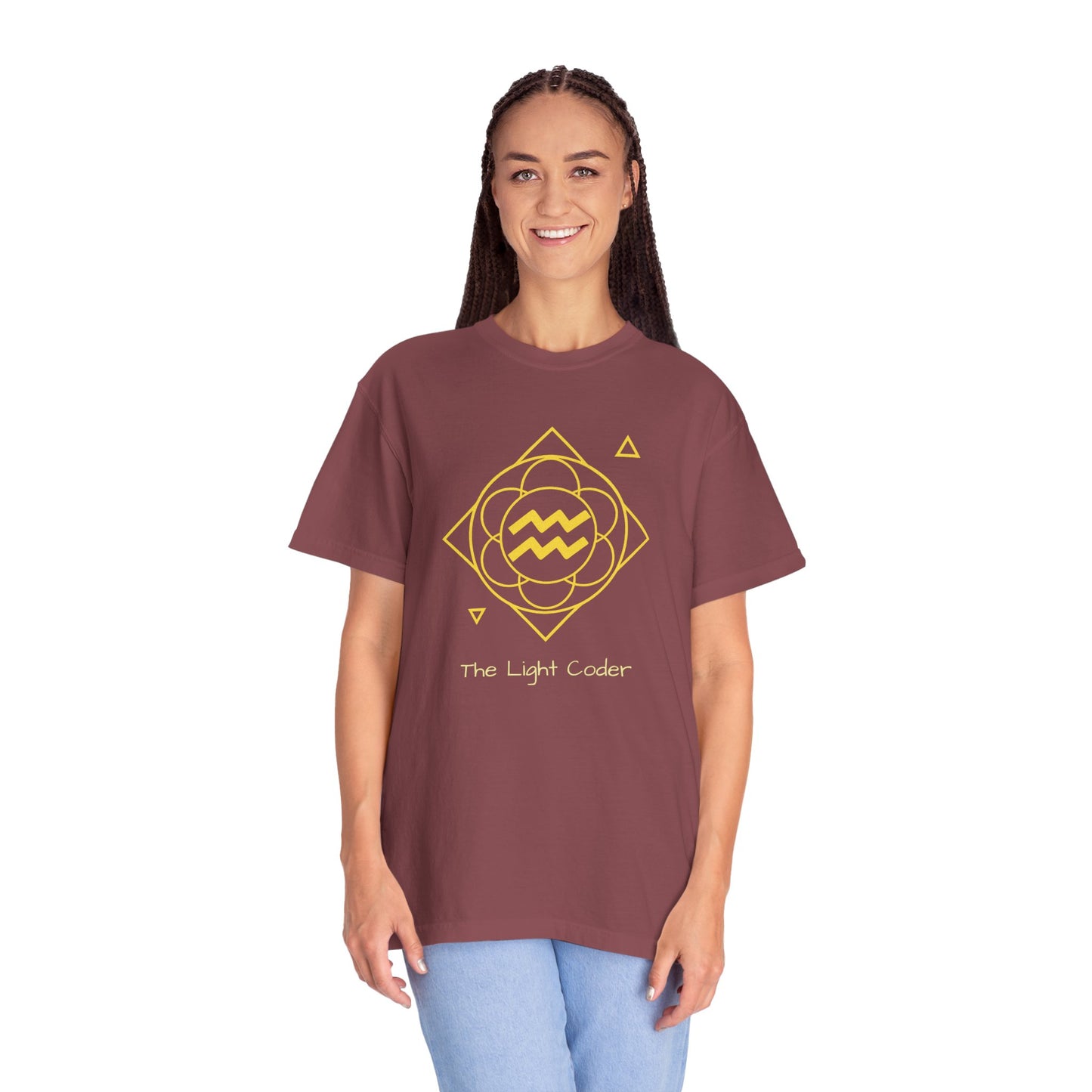 Aquarius Sacred Geometry T-Shirt | The Light Coder Tee in 13 different Colors | Astrology Gift