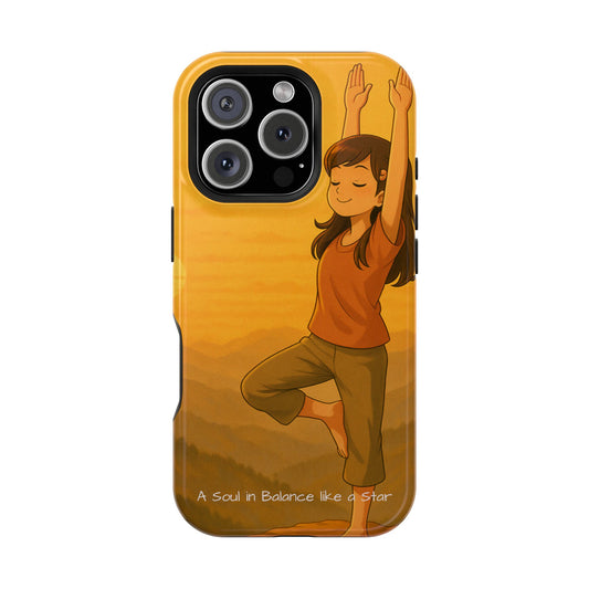 A Soul in Balance iPhone Case | Impact Resistant Cover | SoulfulYarn Collection | Mindful Yoga Art for iPhone