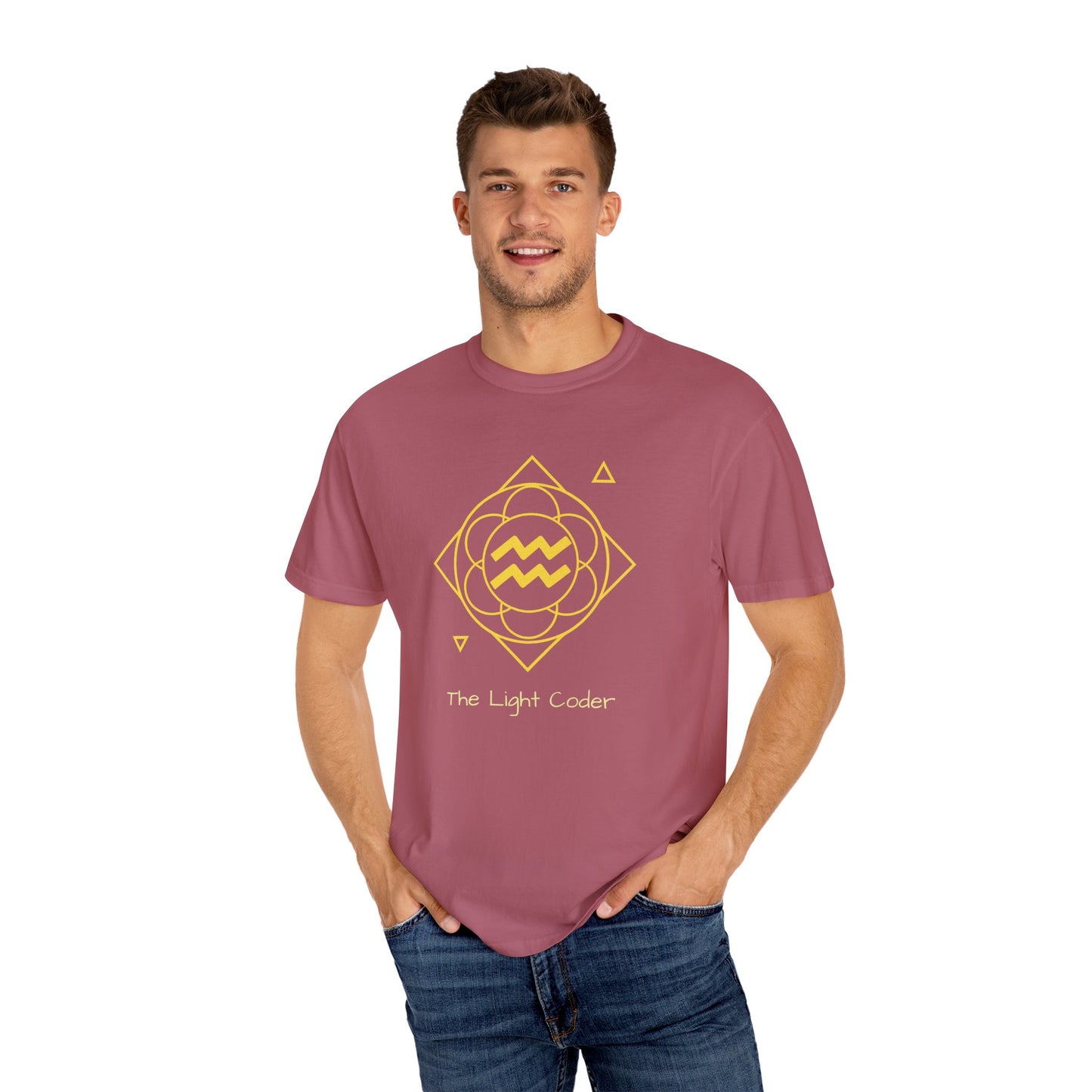Aquarius Sacred Geometry T-Shirt | The Light Coder Tee in 13 different Colors | Astrology Gift