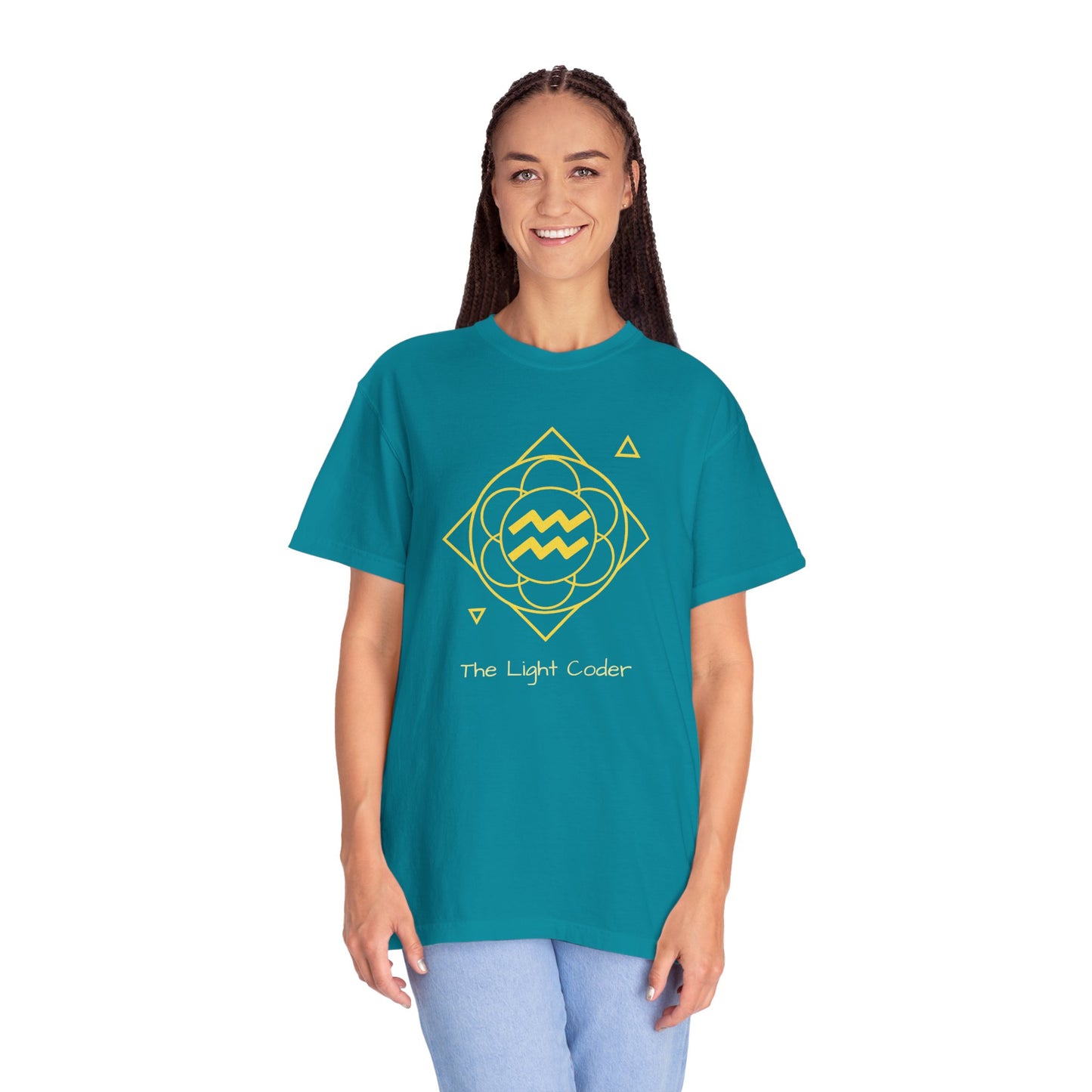Aquarius Sacred Geometry T-Shirt | The Light Coder Tee in 13 different Colors | Astrology Gift