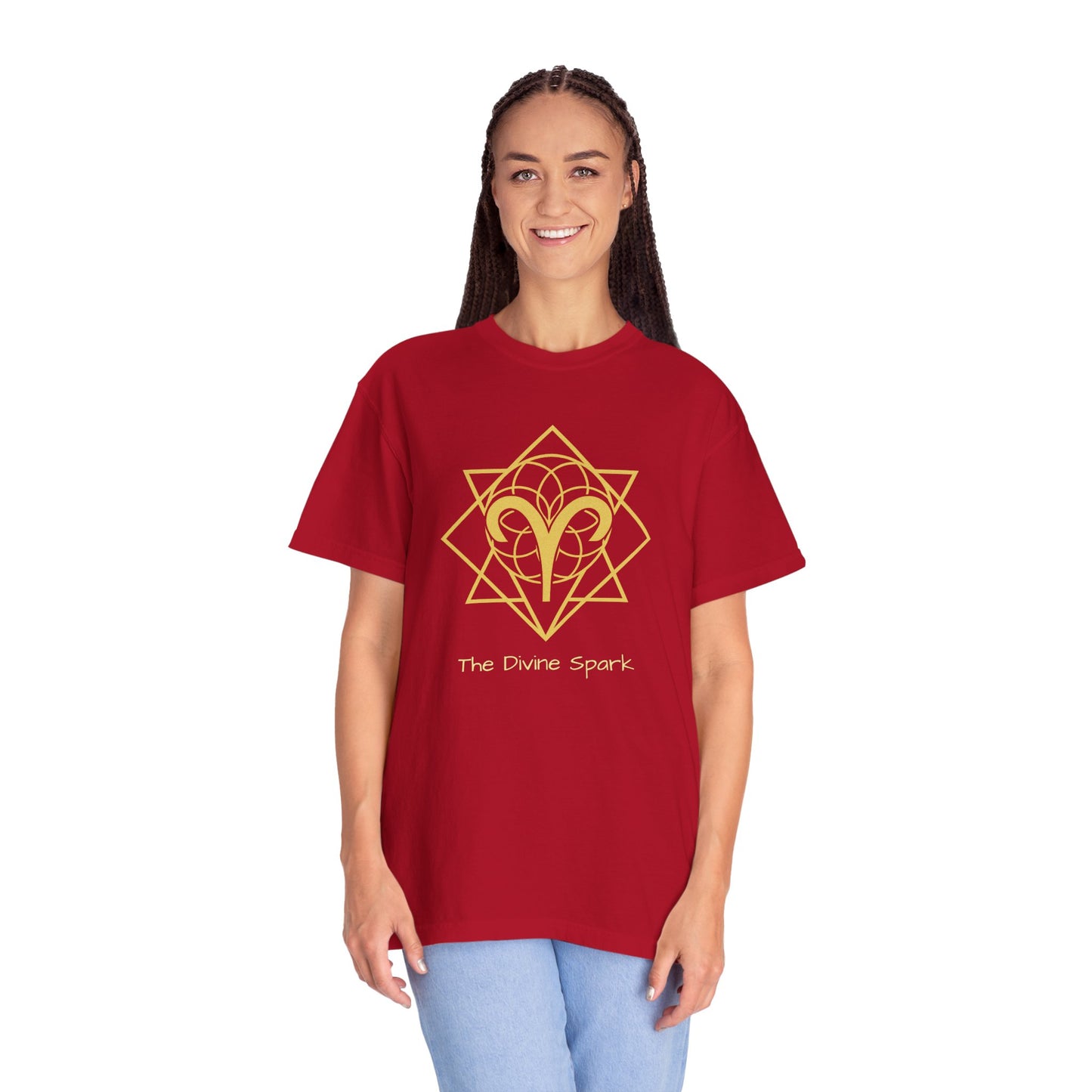 Aries Sacred Geometry T-Shirt | The Divine Spark Tee in 13 different Colors | Astrology Gift