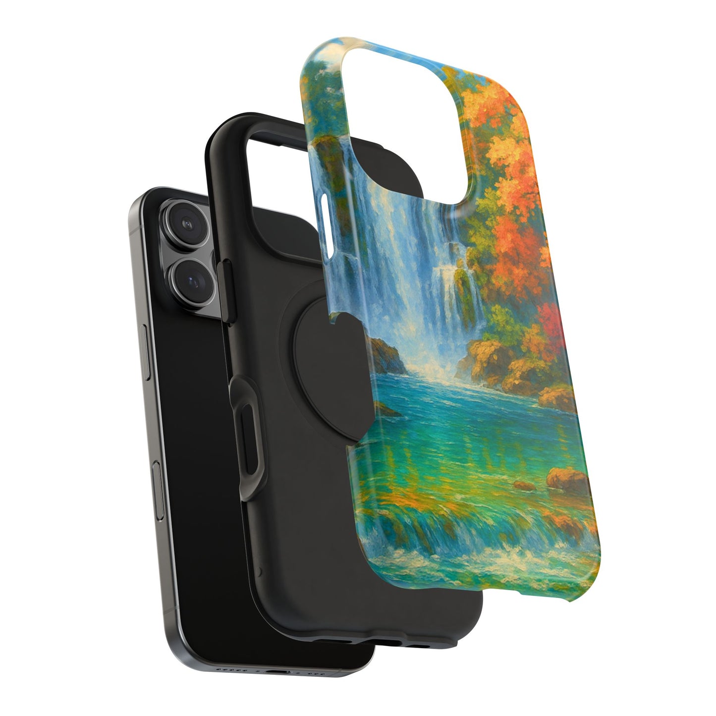 Waterfall Nature iPhone Case I Tranquil Impact-Resistant Cover | SoulfulYarn Collection | Scenic Art for iPhone