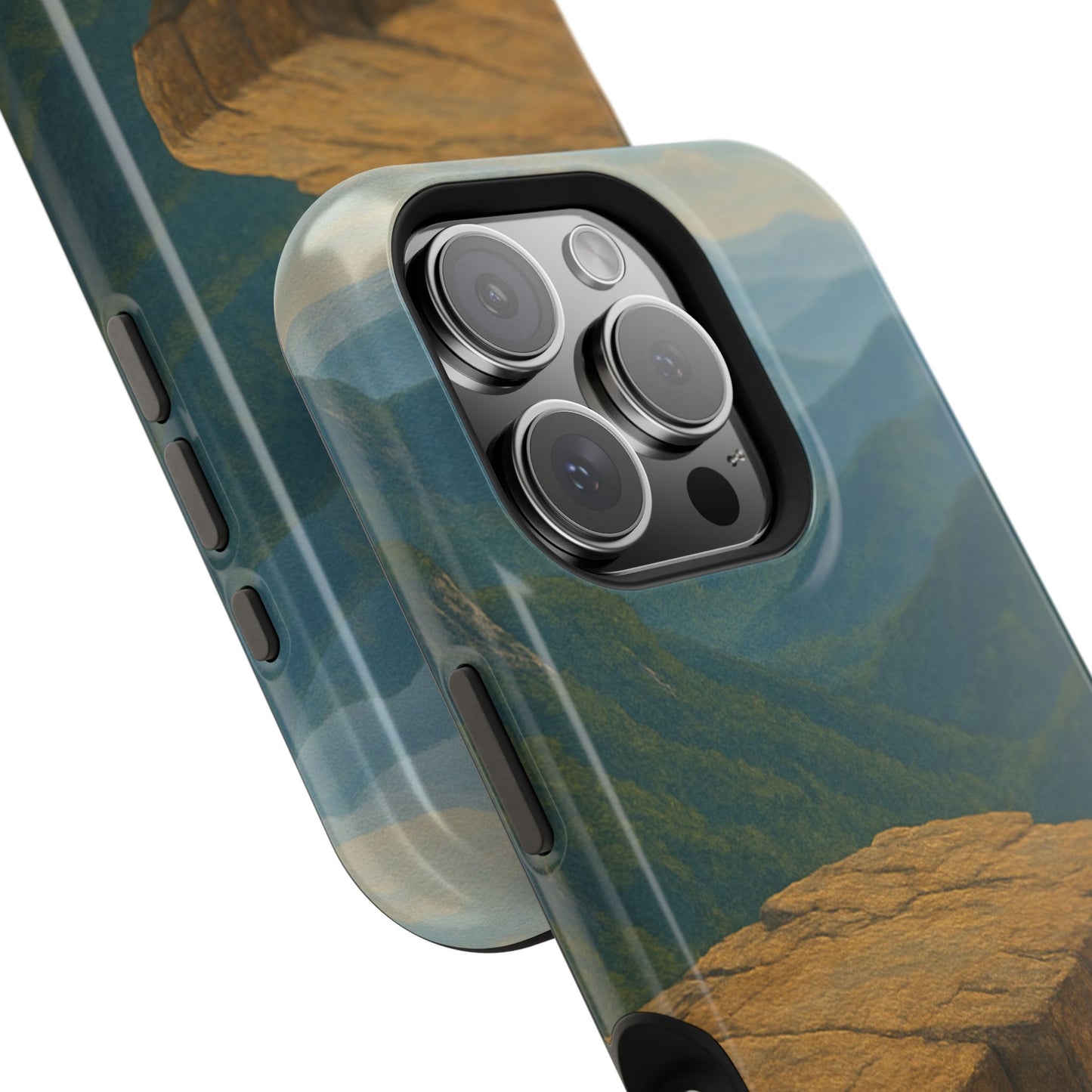 Ancient Cliffs iPhone Case | Impact Resistant Cover | SoulfulYarn Collection | Mystical Mountain Vista Design for iPhone