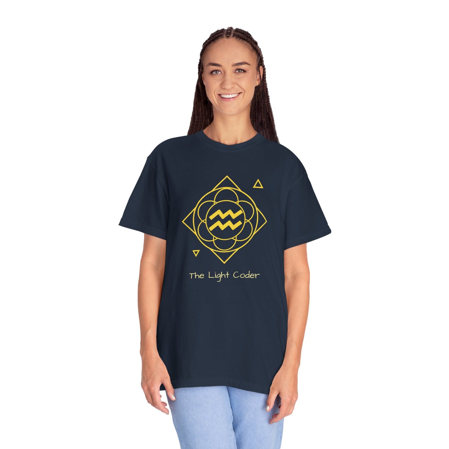 Aquarius Sacred Geometry T-Shirt | The Light Coder Tee in 13 different Colors | Astrology Gift
