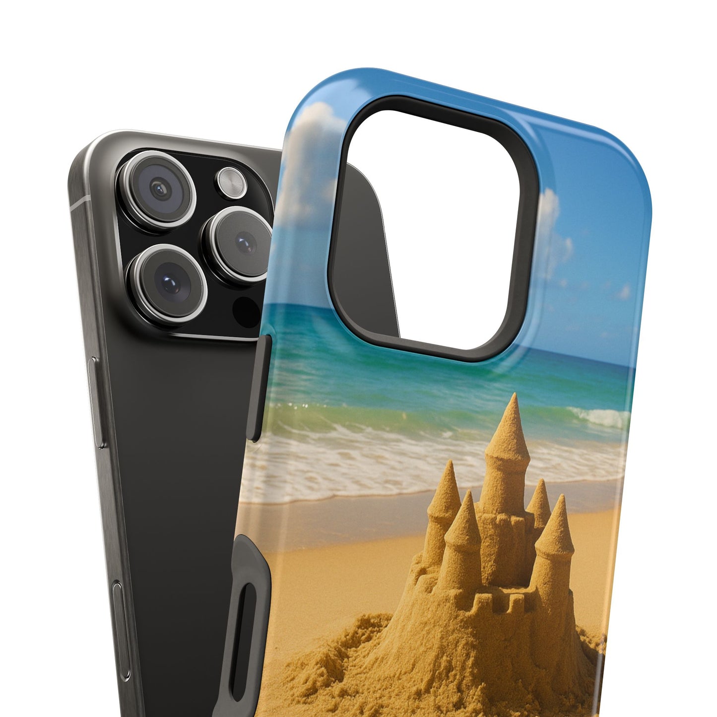 Castle of Dreams iPhone Case I Impact Resistant Dual Layer Cover | SoulfulYarn Collection | Soulful Beach Art for iPhone Lovers