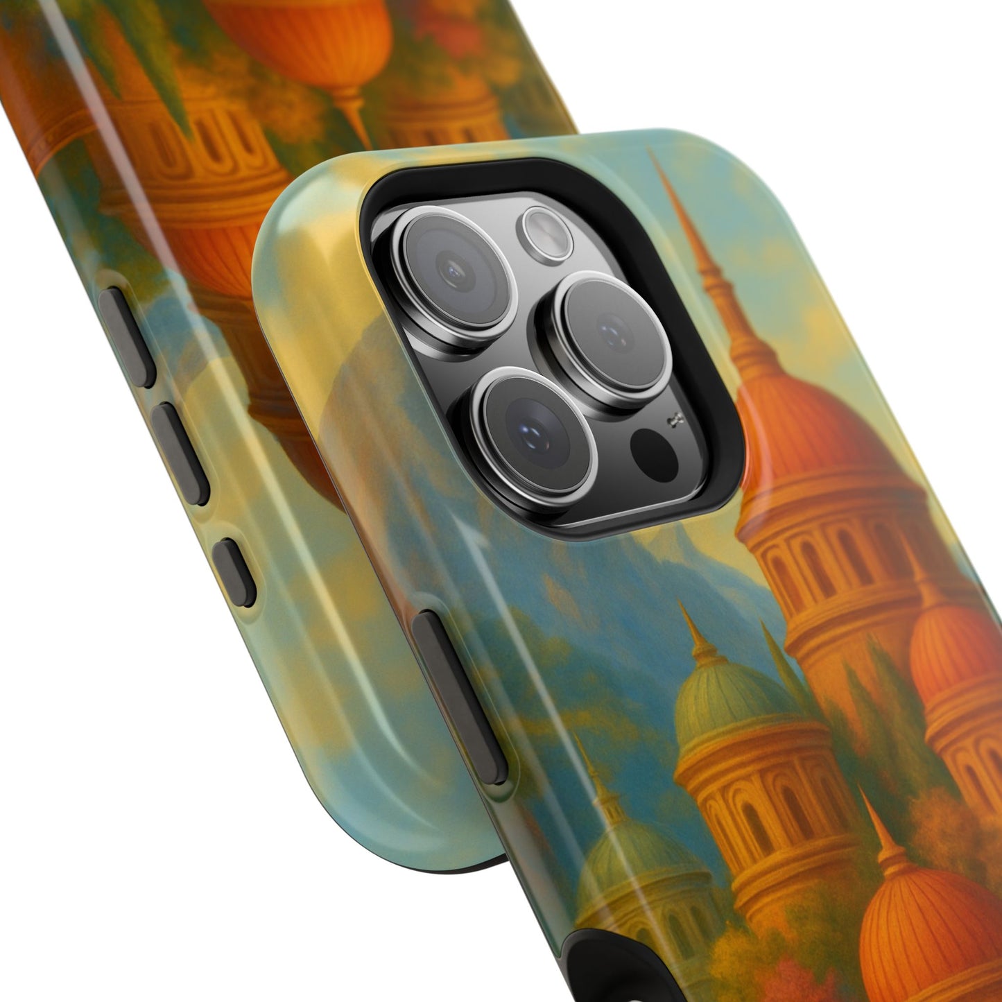 Magical City iPhone Case I Impact Resistant Cover | SoulfulYarn Collection | Mystical Mountain setting Design for iPhone