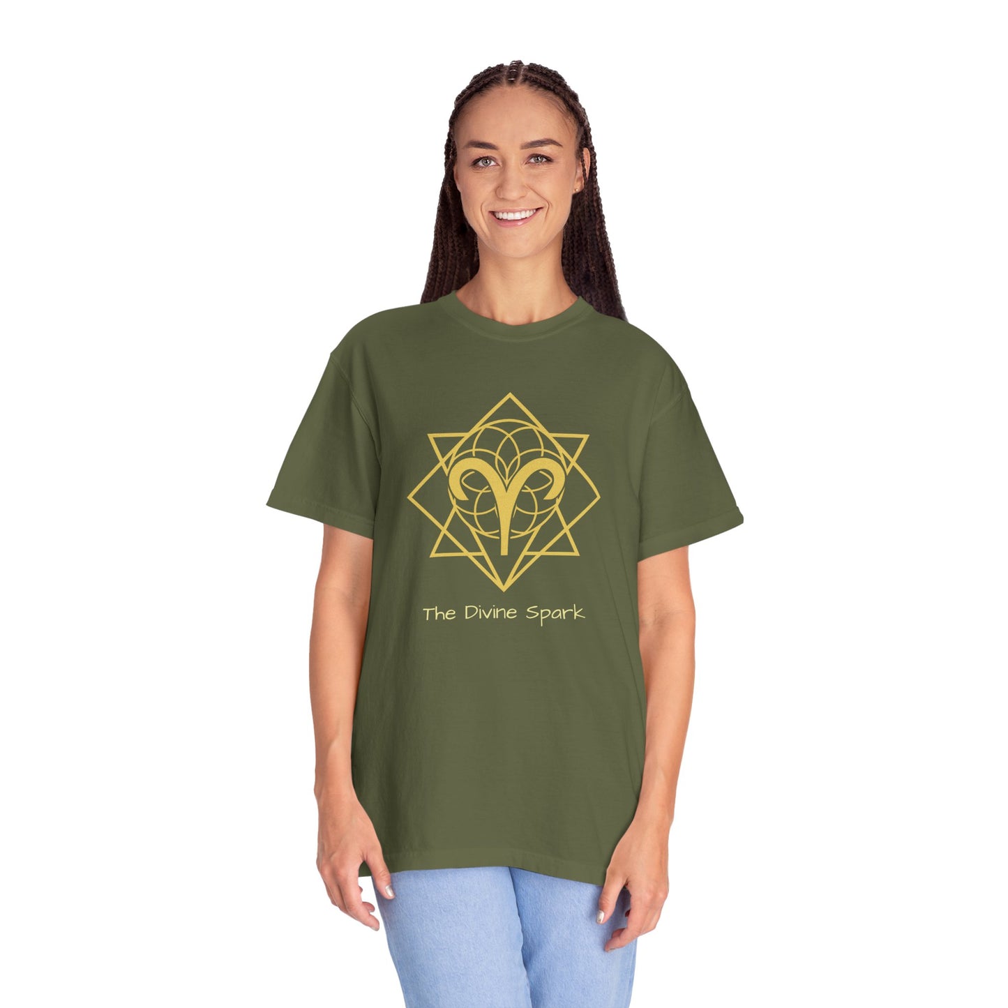 Aries Sacred Geometry T-Shirt | The Divine Spark Tee in 13 different Colors | Astrology Gift