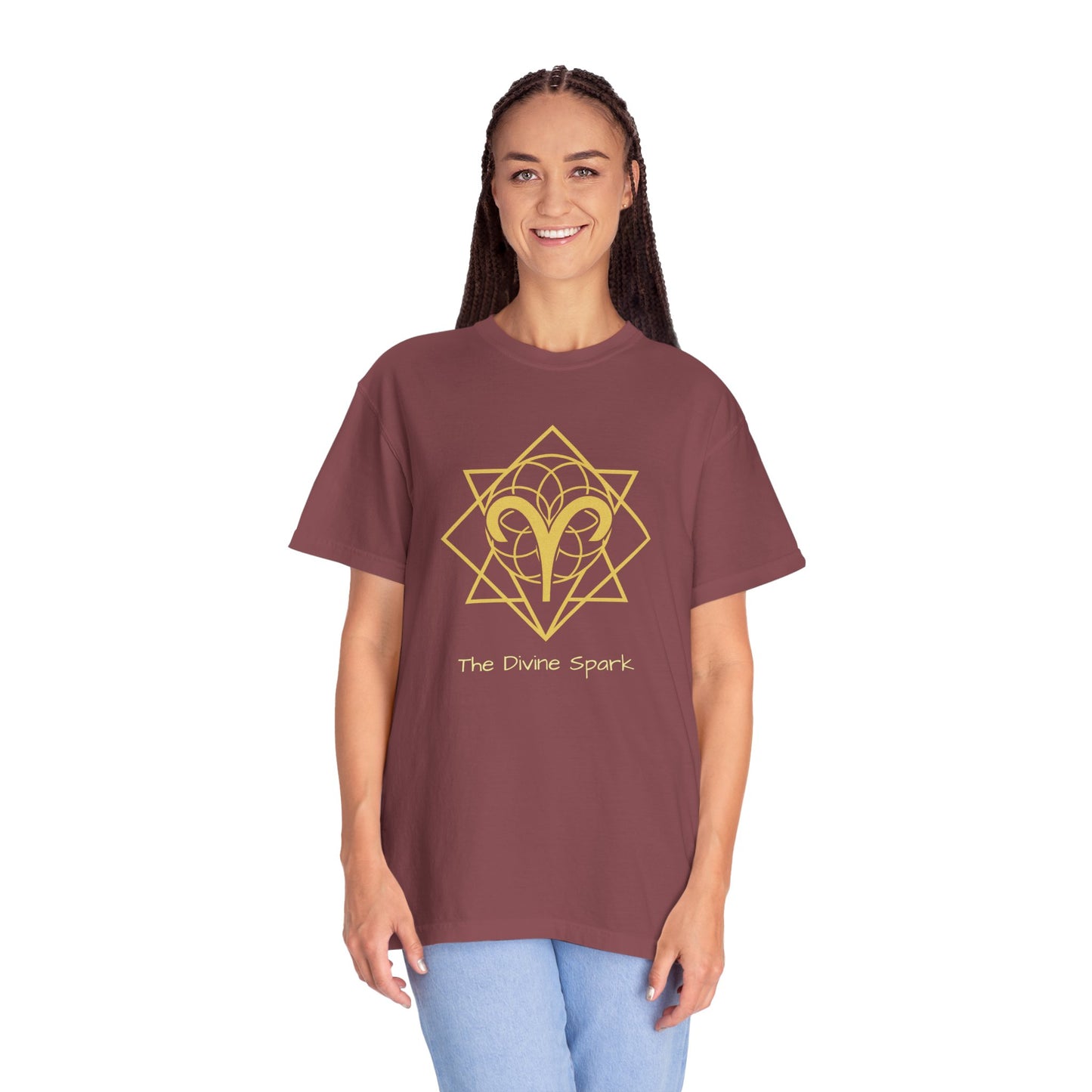 Aries Sacred Geometry T-Shirt | The Divine Spark Tee in 13 different Colors | Astrology Gift