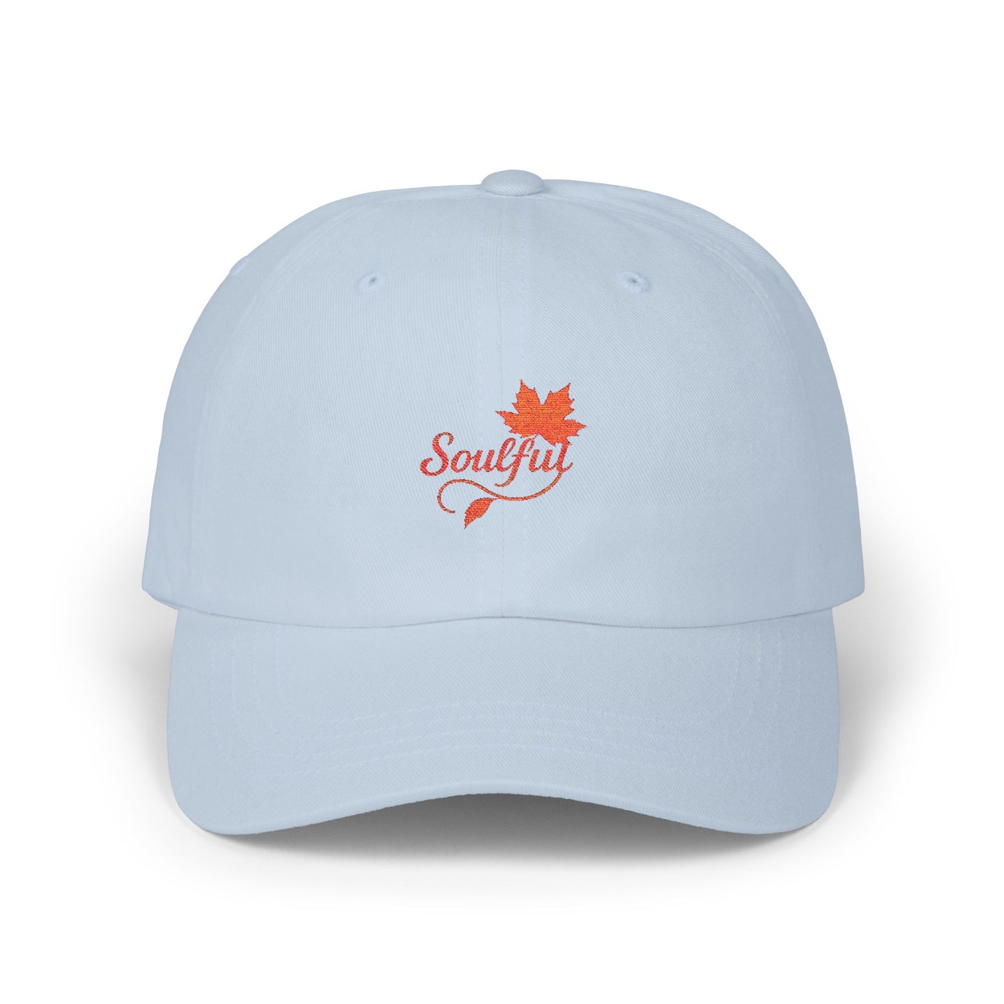 Soulful Maple Leaf Embroidered Dad Hat | Nature Spirit Cap | SoulfulYarn Exclusive | Autumn Vibes Hat for Mindful Living