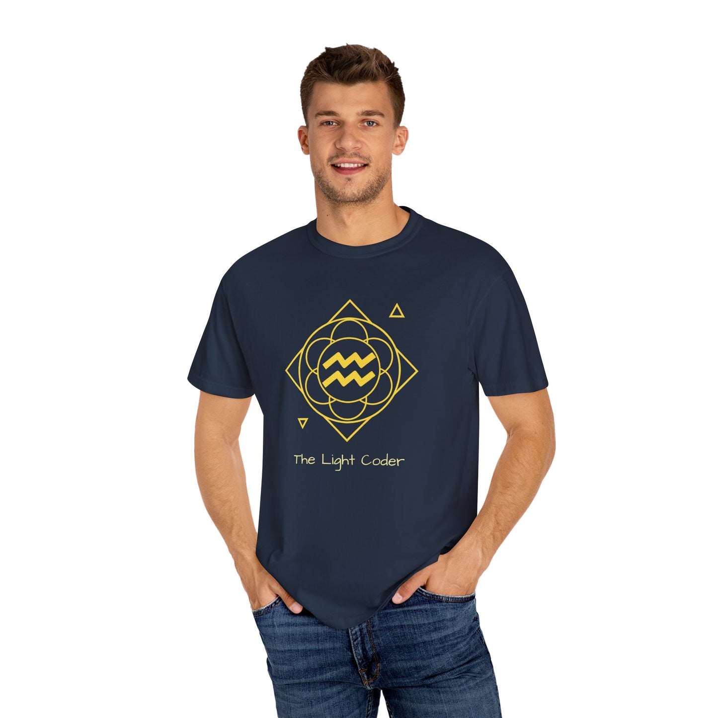 Aquarius Sacred Geometry T-Shirt | The Light Coder Tee in 13 different Colors | Astrology Gift