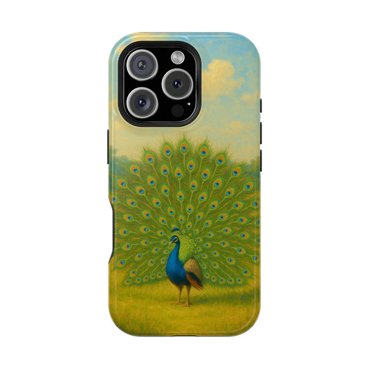 Peacock Art iPhone Case I Impact-Resistant Cover | SoulfulYarn Collection | Elegant Wildlife Design for iPhone