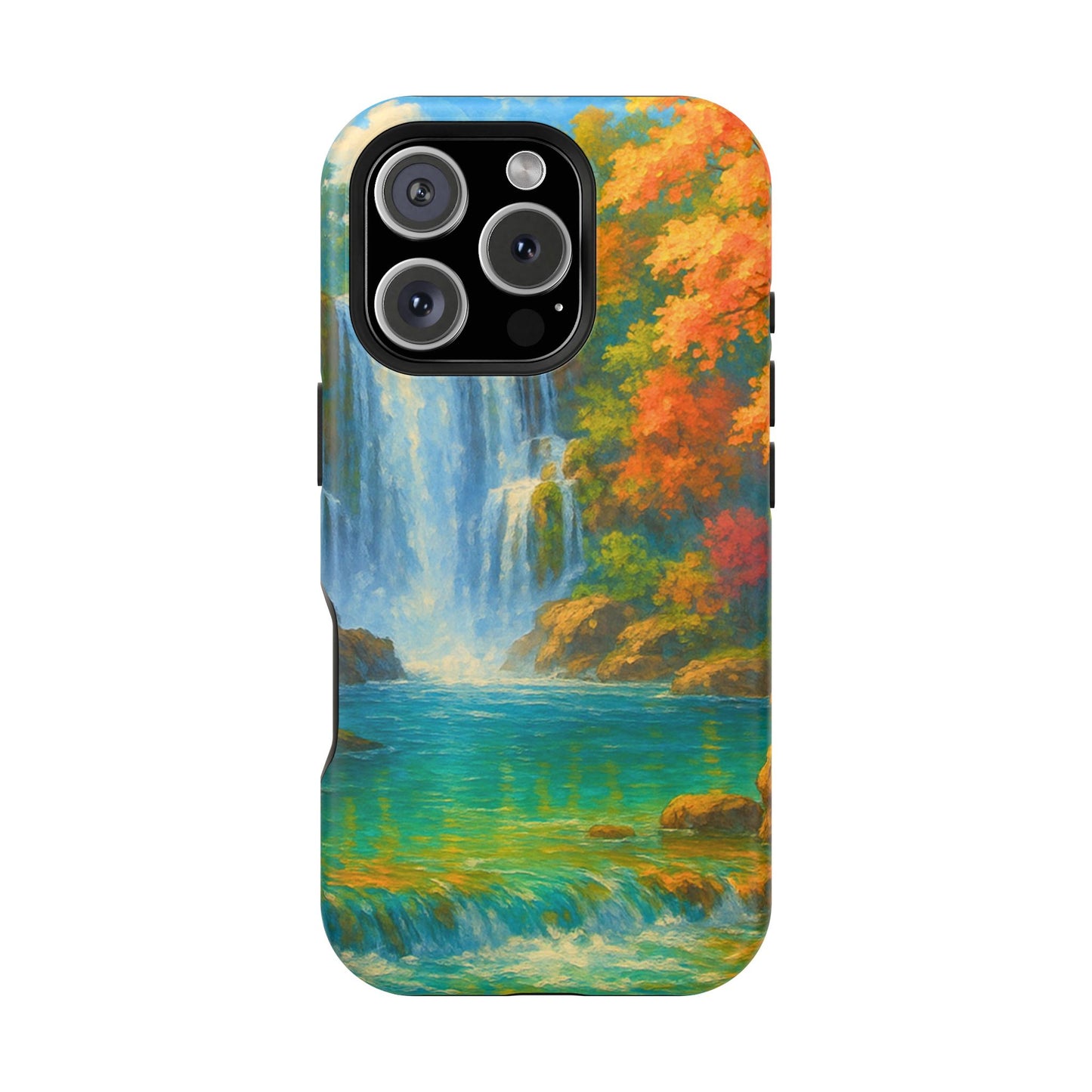 Waterfall Nature iPhone Case I Tranquil Impact-Resistant Cover | SoulfulYarn Collection | Scenic Art for iPhone