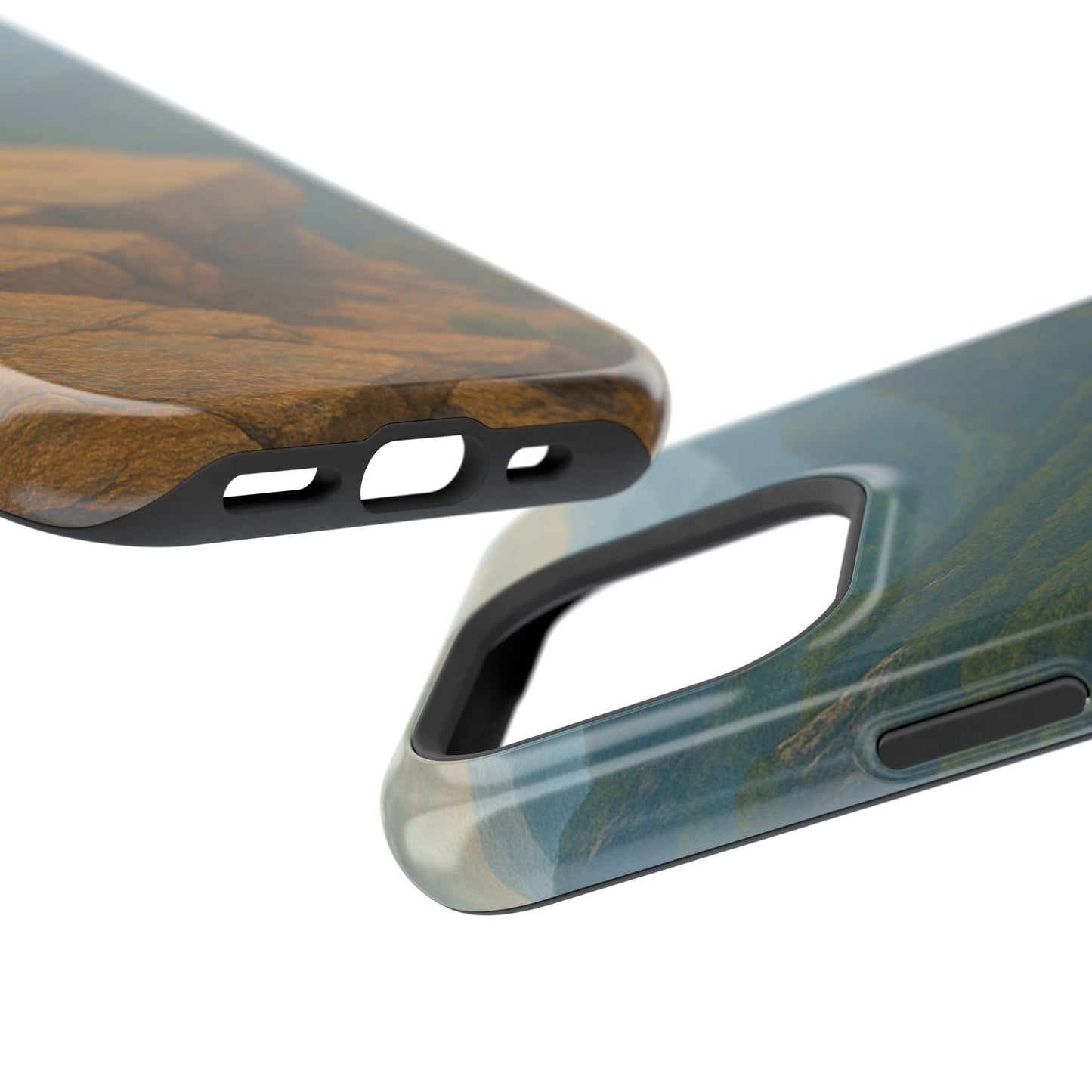 Ancient Cliffs iPhone Case | Impact Resistant Cover | SoulfulYarn Collection | Mystical Mountain Vista Design for iPhone