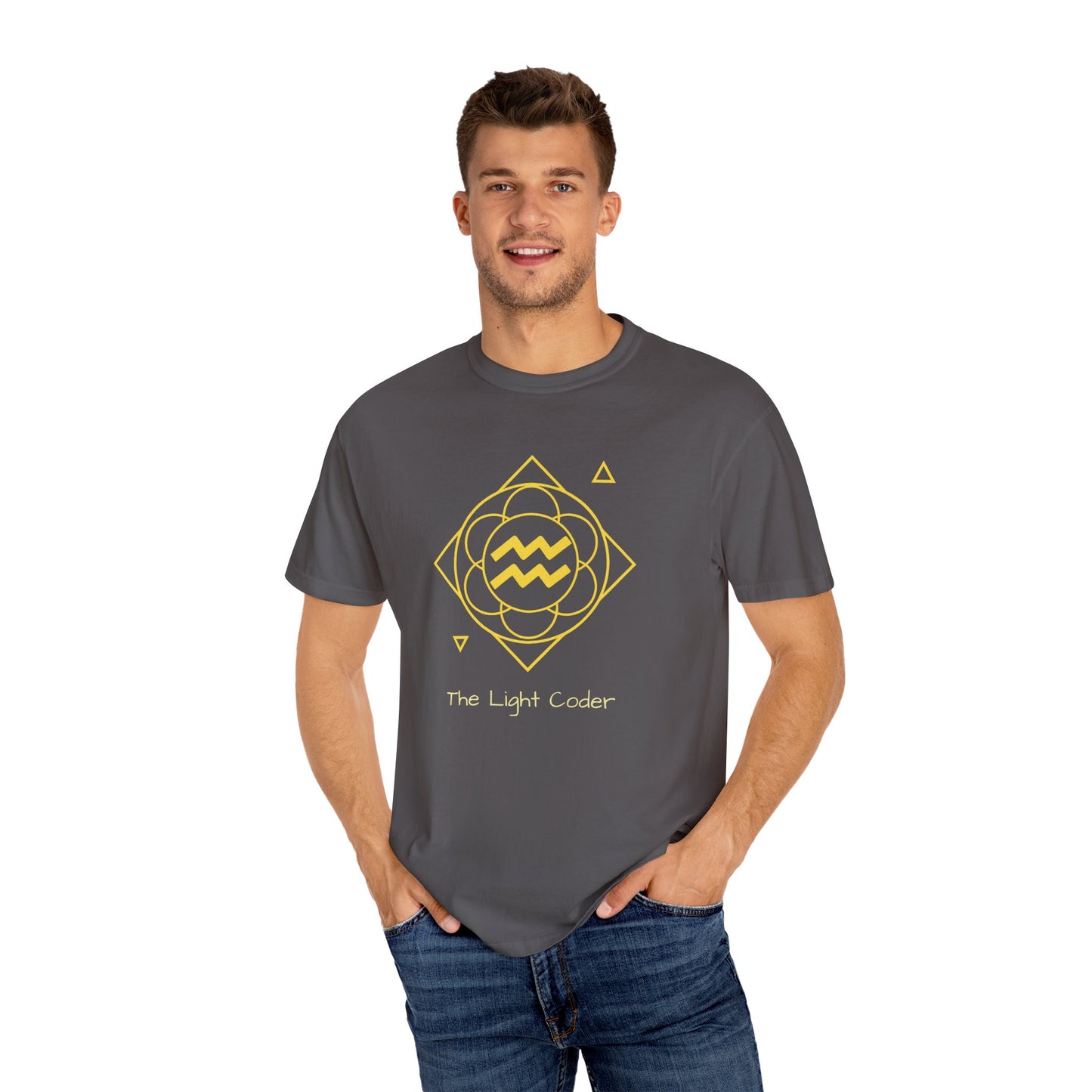 Aquarius Sacred Geometry T-Shirt | The Light Coder Tee in 13 different Colors | Astrology Gift