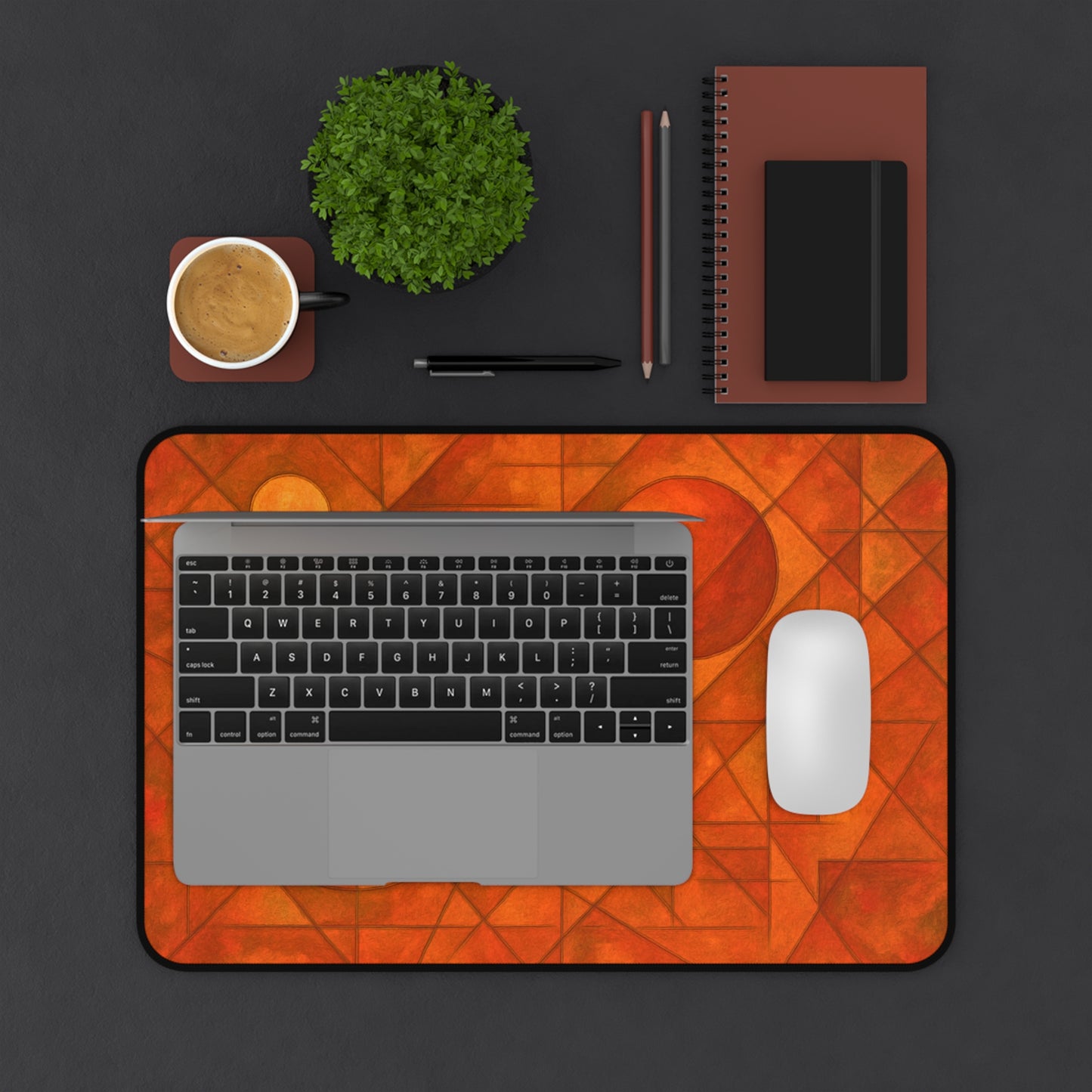 Geometric Abstract Desk Mat I Sacred Geometry Mouse Pad | SoulfulYarn Collection