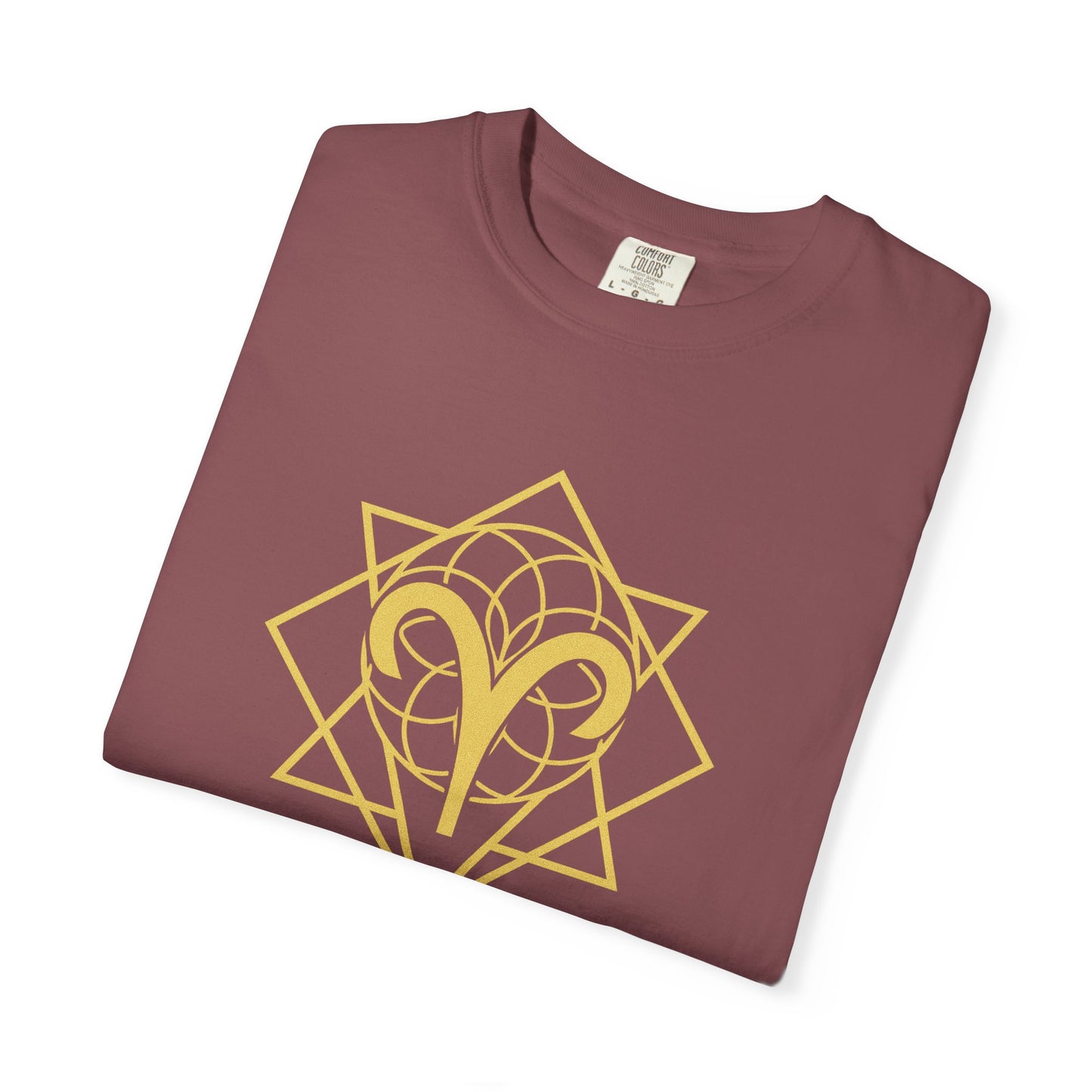 Aries Sacred Geometry T-Shirt | The Divine Spark Tee in 13 different Colors | Astrology Gift